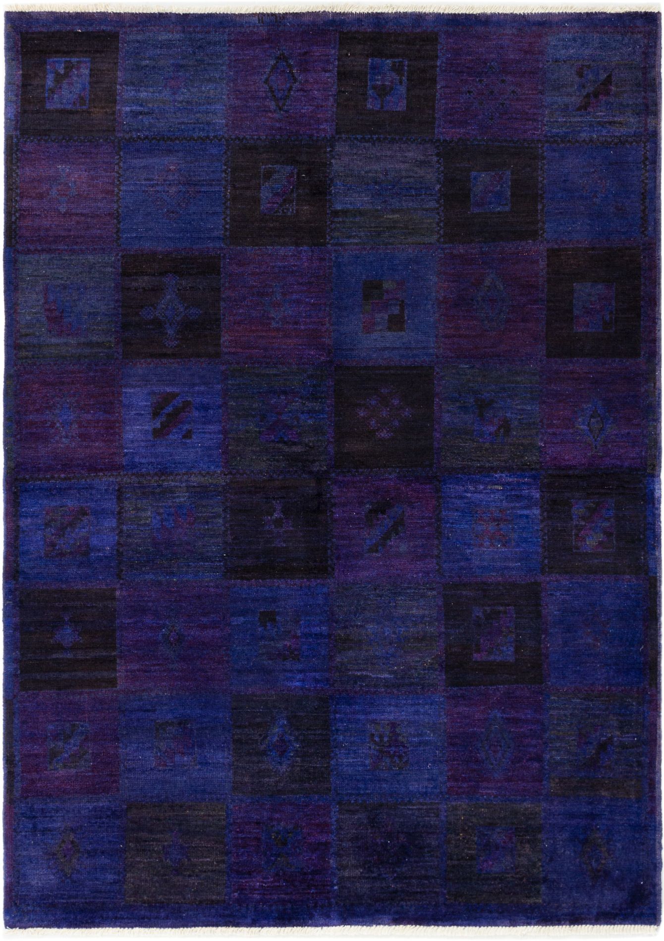 Hand-knotted Vibrance Purple Wool Rug 6'0" x 8'9" Size: 6'0" x 8'9"  
