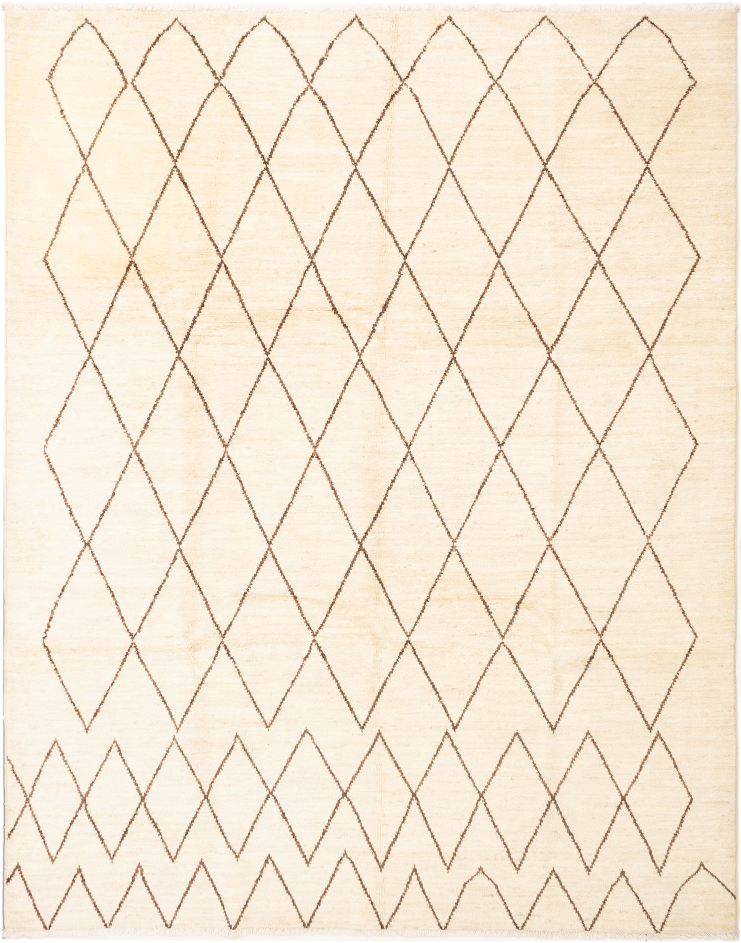 Hand-knotted Shalimar Cream Wool Rug 9'1" x 11'6" Size: 9'1" x 11'6"  
