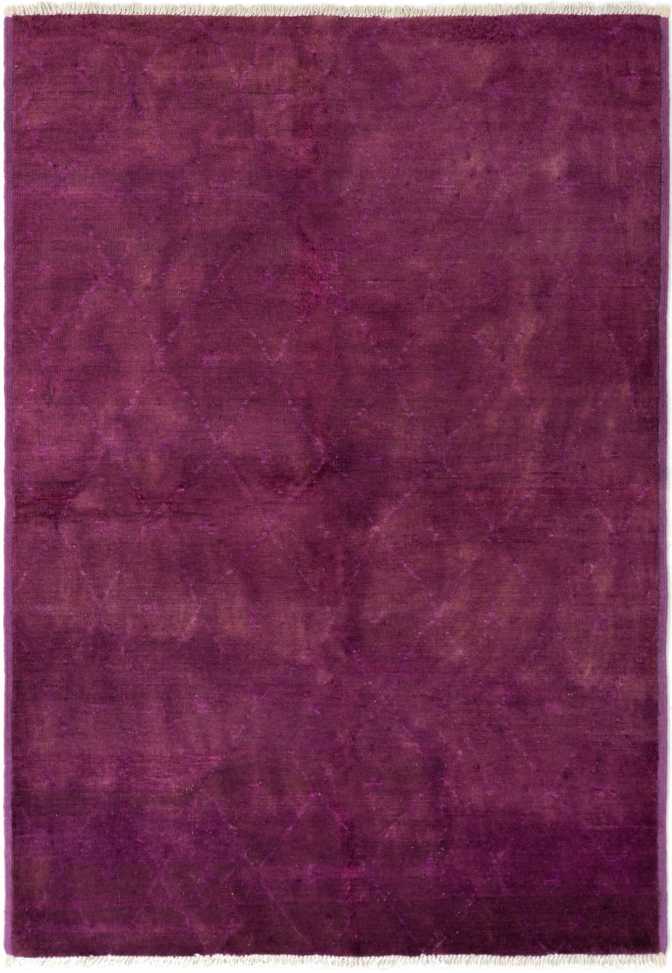 Hand-knotted Vibrance Burgundy Wool Rug 6'1" x 8'7" Size: 6'1" x 8'7"  