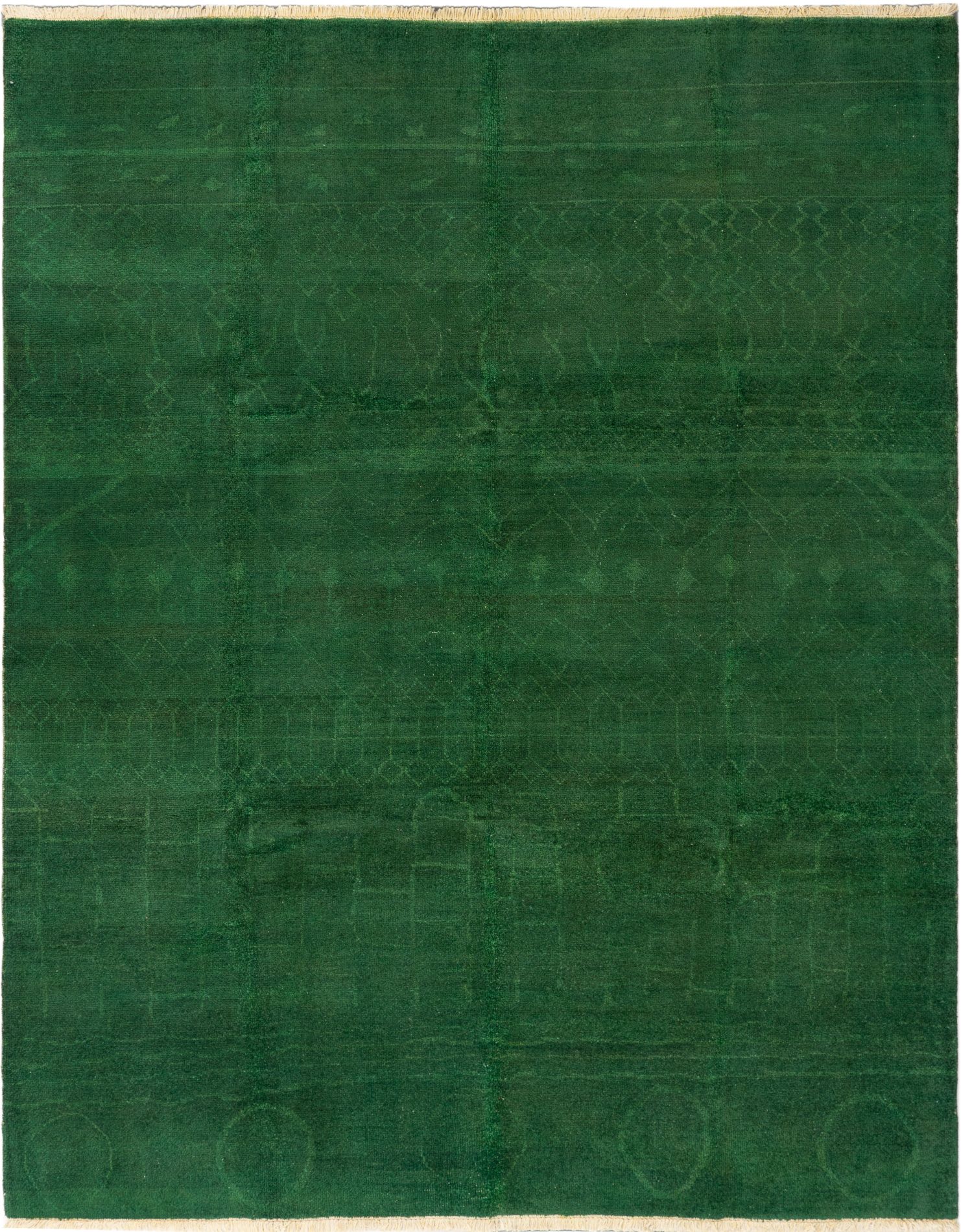 Hand-knotted Vibrance Green Wool Rug 7'11" x 9'10" Size: 7'11" x 9'10"  
