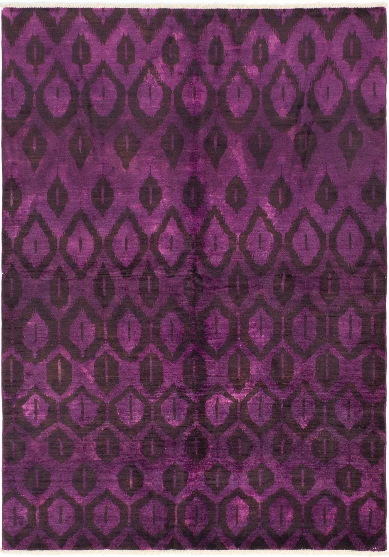 Hand-knotted Vibrance Purple Wool Rug 6'0" x 8'5" Size: 6'0" x 8'5"  