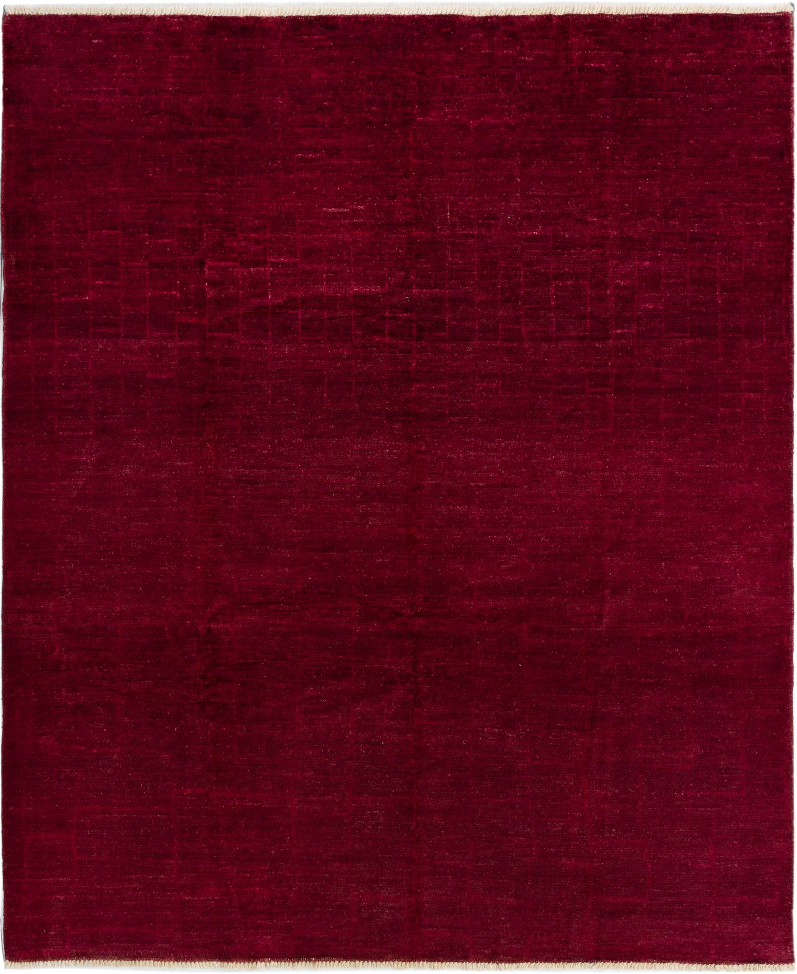 Hand-knotted Vibrance Burgundy Wool Rug 8'0" x 9'4" Size: 8'0" x 9'4"  