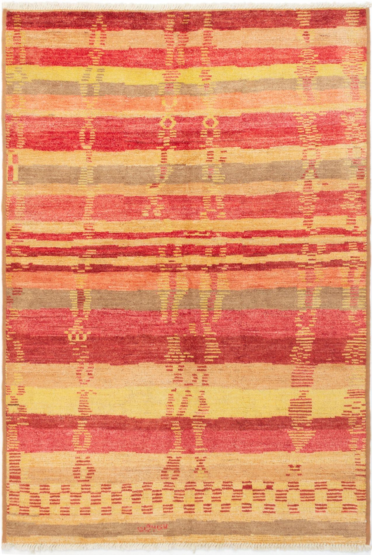 Hand-knotted Shalimar Red Wool Rug 6'2" x 9'3" Size: 6'2" x 9'3"  