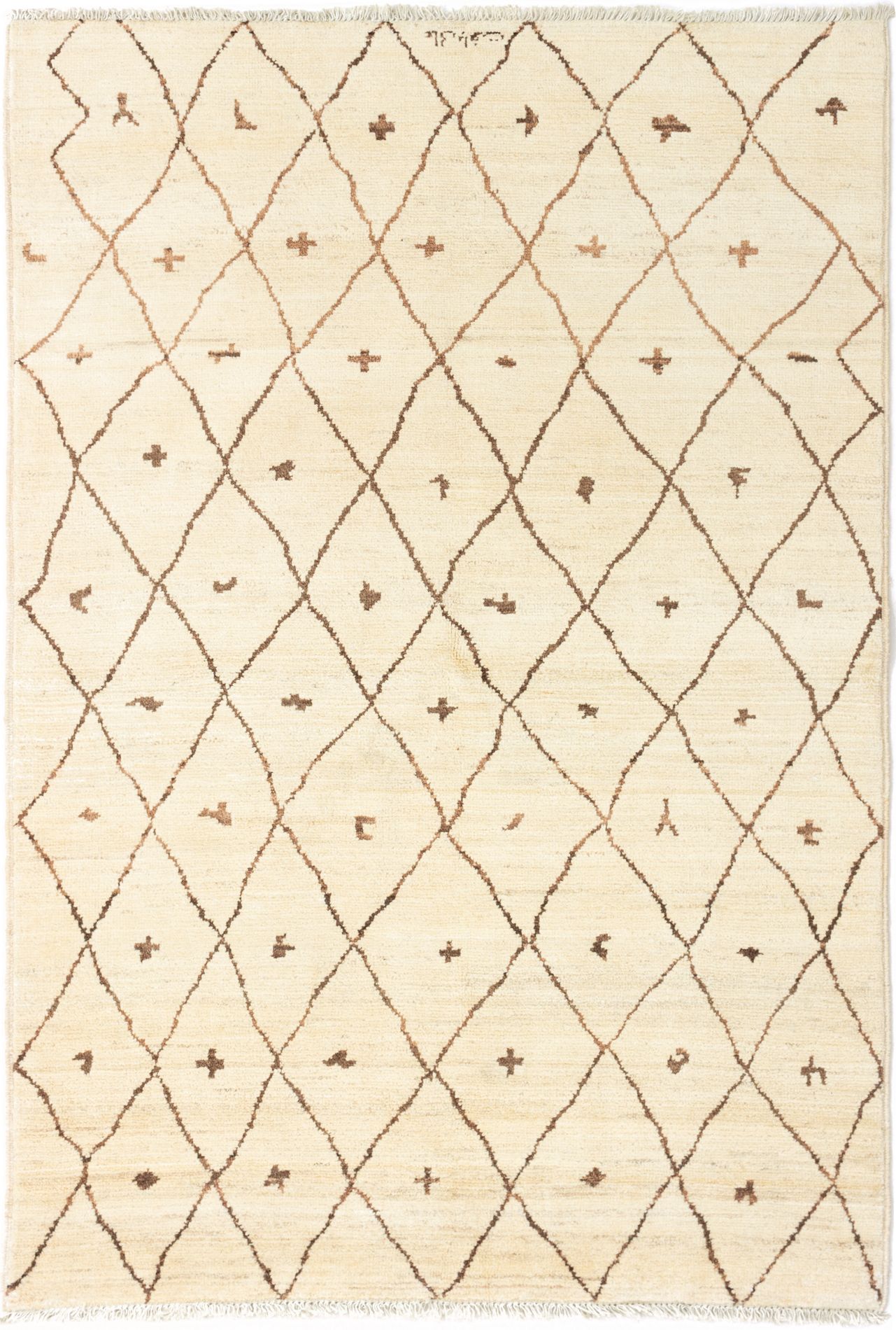 Hand-knotted Shalimar Cream Wool Rug 6'0" x 8'8" Size: 6'0" x 8'8"  