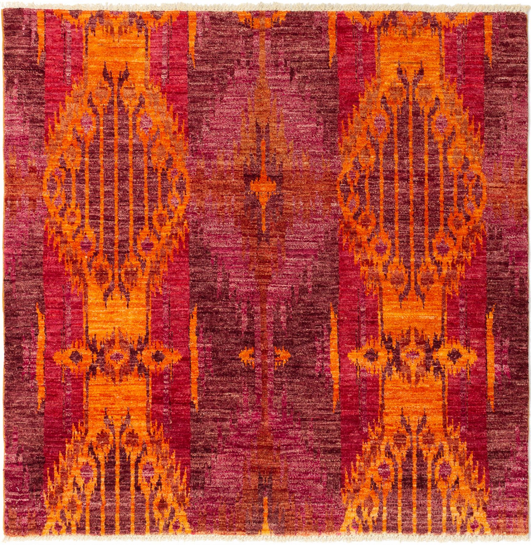 Hand-knotted Shalimar Burgundy Wool Rug 6'0" x 6'0" Size: 6'0" x 6'0"  