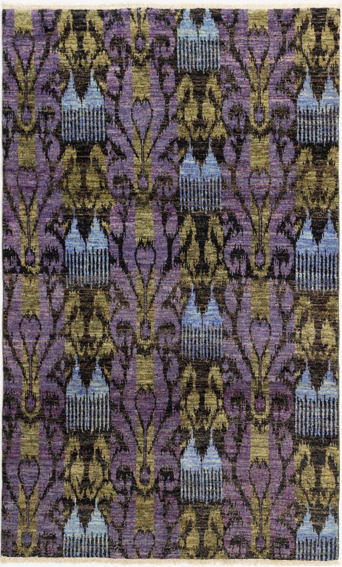 Hand-knotted Shalimar Purple Wool Rug 5'0" x 8'4" Size: 5'0" x 8'4"  