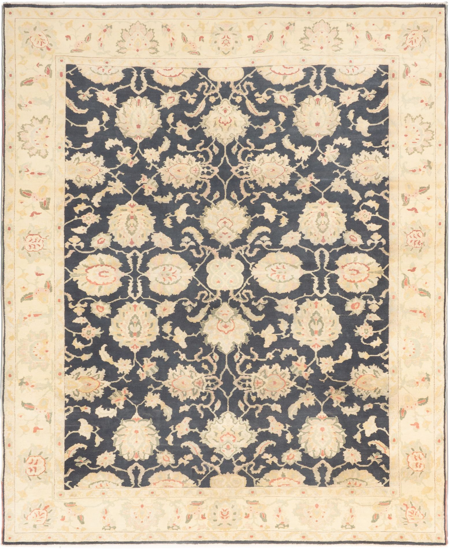 Hand-knotted Keisari Black Wool Rug 9'1" x 10'11" Size: 9'1" x 10'11"  