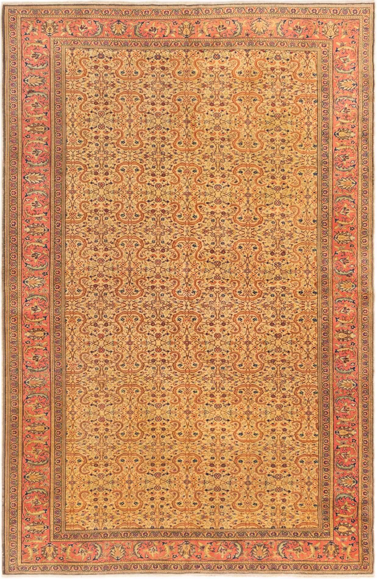 Hand-knotted Keisari Ivory Wool Rug 6'6" x 9'9" Size: 6'6" x 9'9"  