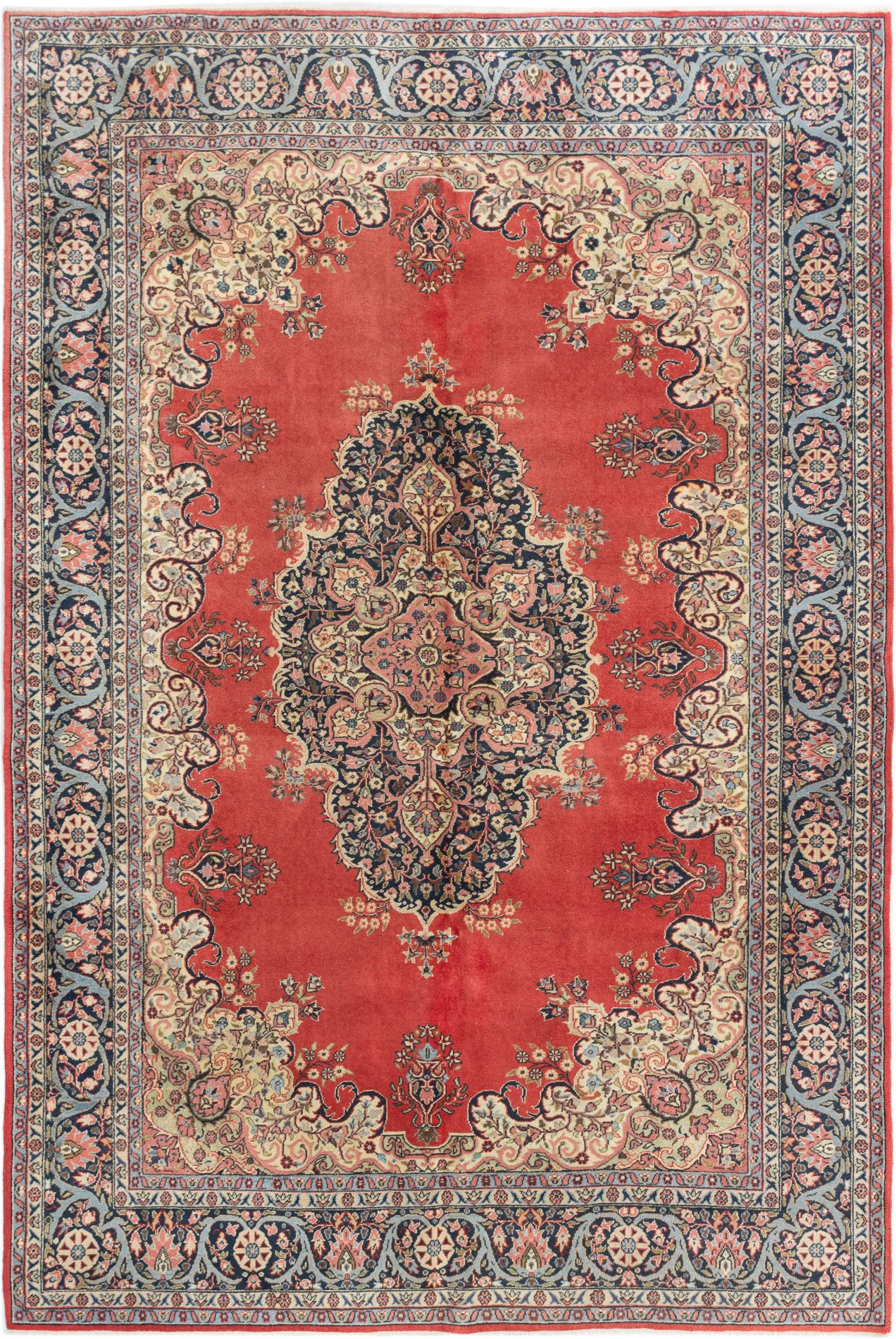 Hand-knotted Anatolian Dark Copper Wool Rug 6'11" x 10'4" Size: 6'11" x 10'4"  