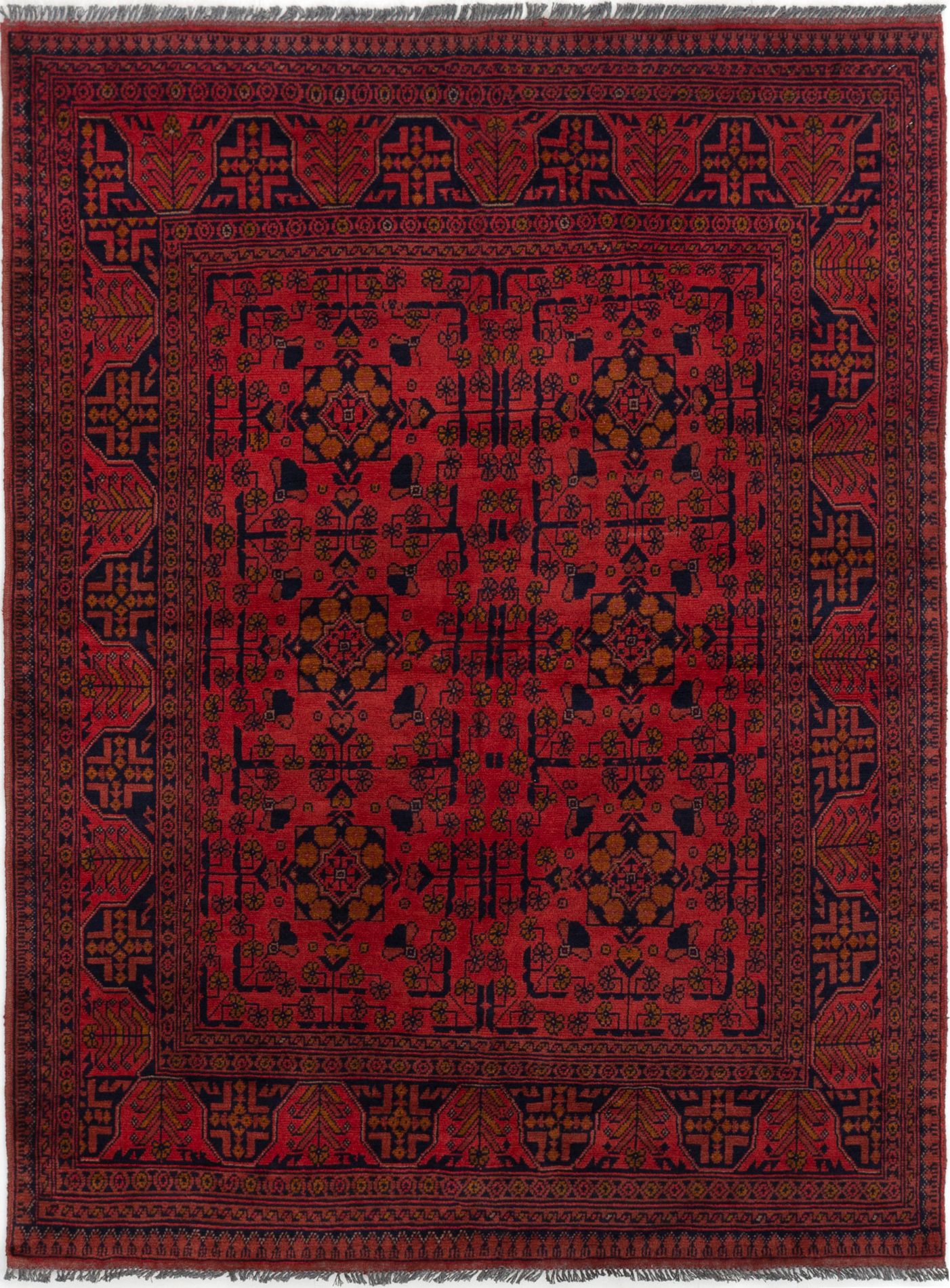 Hand-knotted Finest Khal Mohammadi Dark Copper Wool Rug 4'10" x 6'4"  Size: 4'10" x 6'4"  