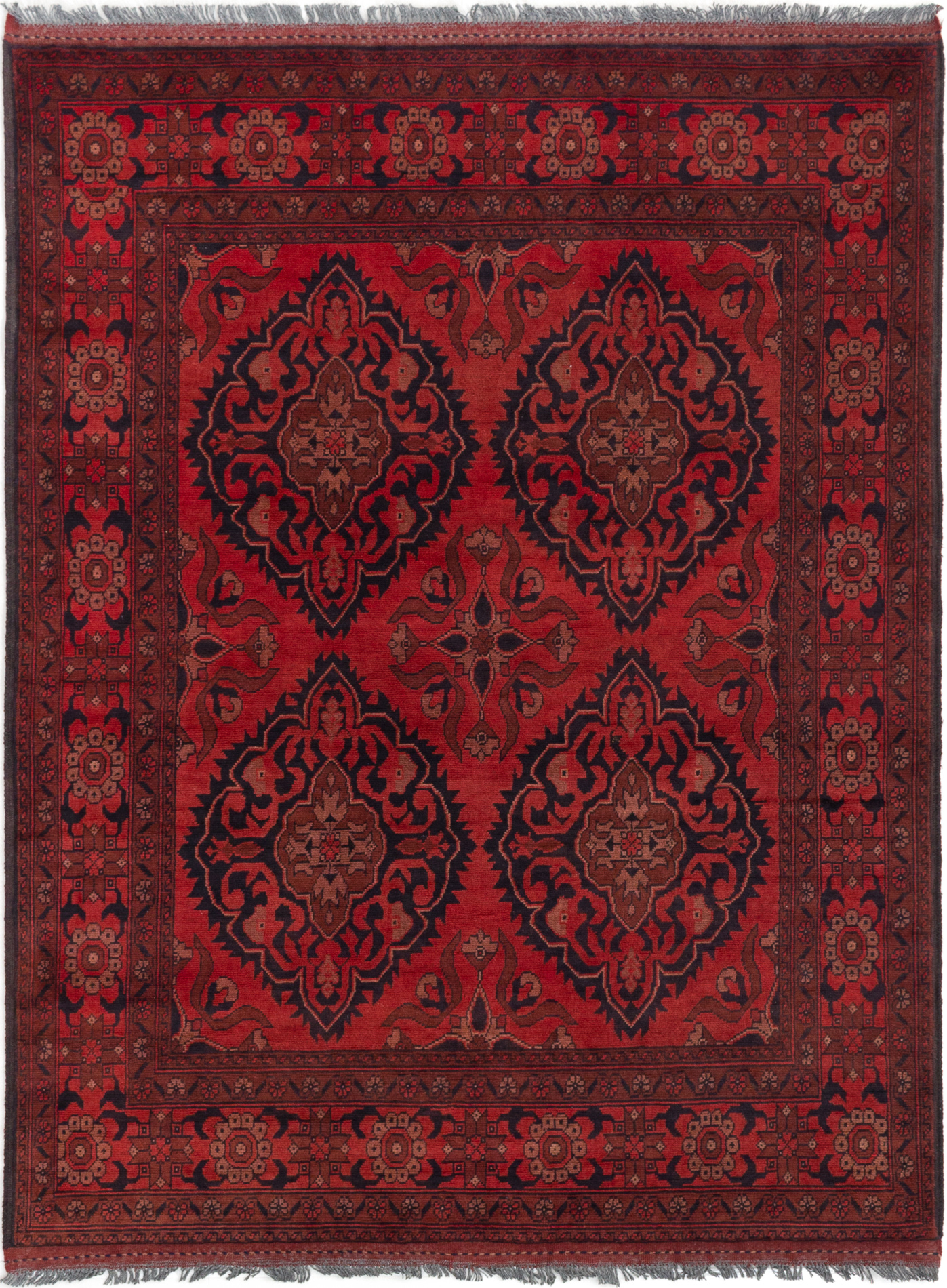 Hand-knotted Finest Khal Mohammadi Red Wool Rug 5'0" x 6'8"  Size: 5'0" x 6'8"  
