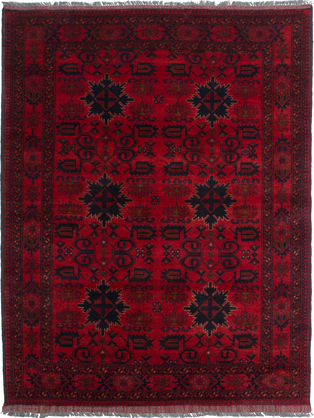 Hand-knotted Finest Khal Mohammadi Red Wool Rug 4'11" x 6'6" (18) Size: 4'11" x 6'6"  