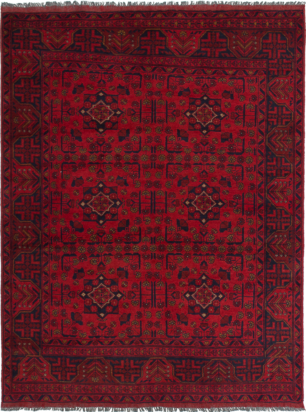 Hand-knotted Finest Khal Mohammadi Red Wool Rug 5'1" x 6'7"  Size: 5'1" x 6'7"  