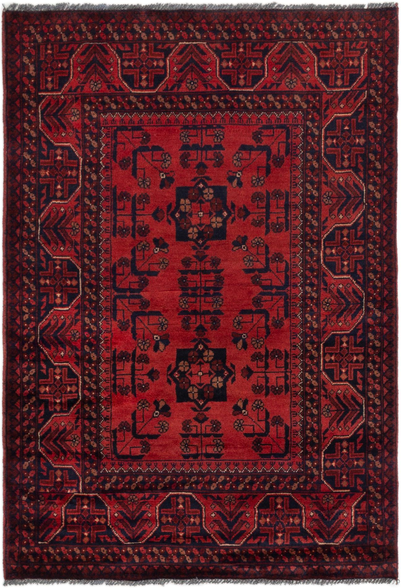 Hand-knotted Finest Khal Mohammadi Red Wool Rug 3'4" x 4'10"  Size: 3'4" x 4'10"  