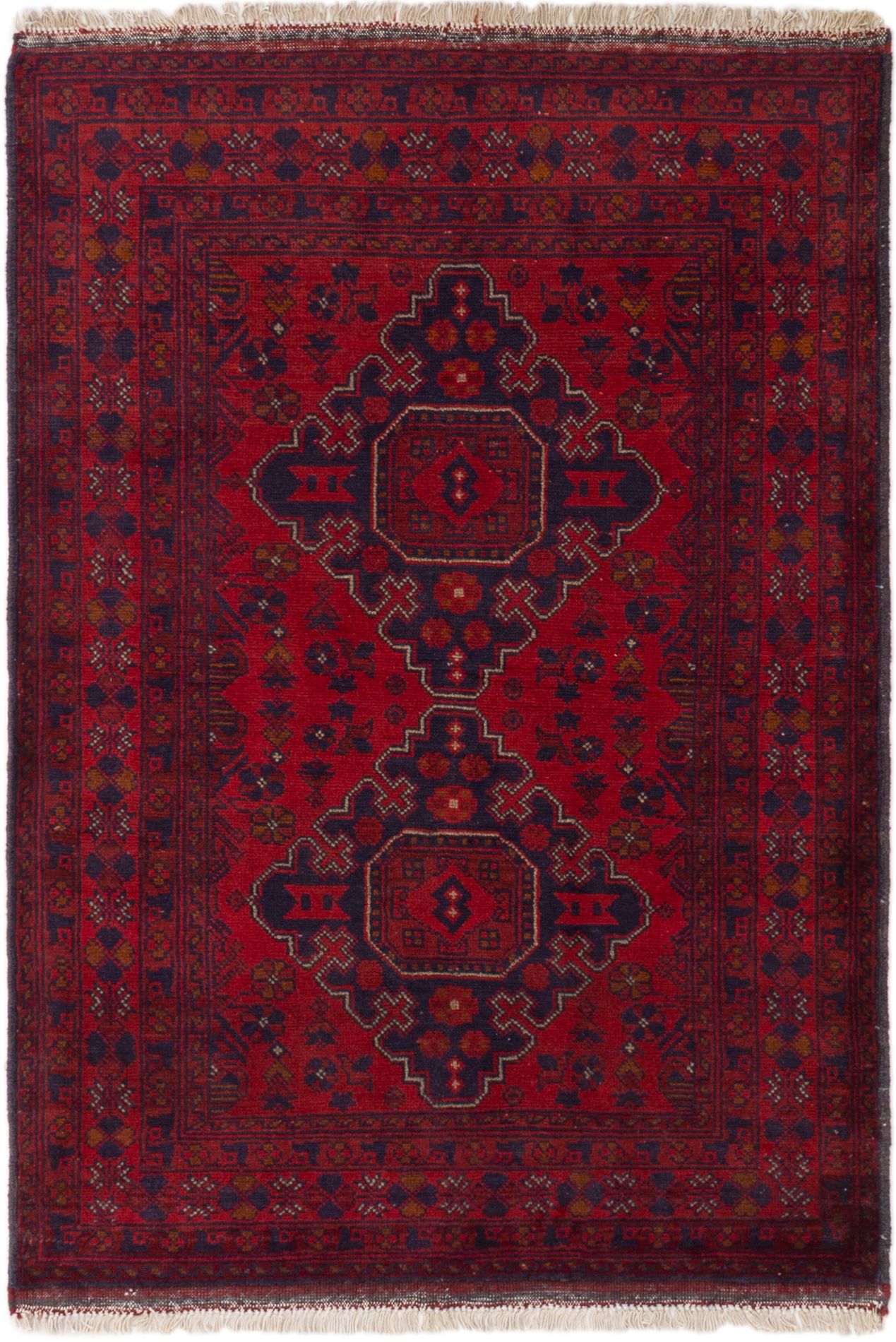 Hand-knotted Finest Khal Mohammadi Red Wool Rug 3'5" x 5'0" (14) Size: 3'5" x 5'0"  