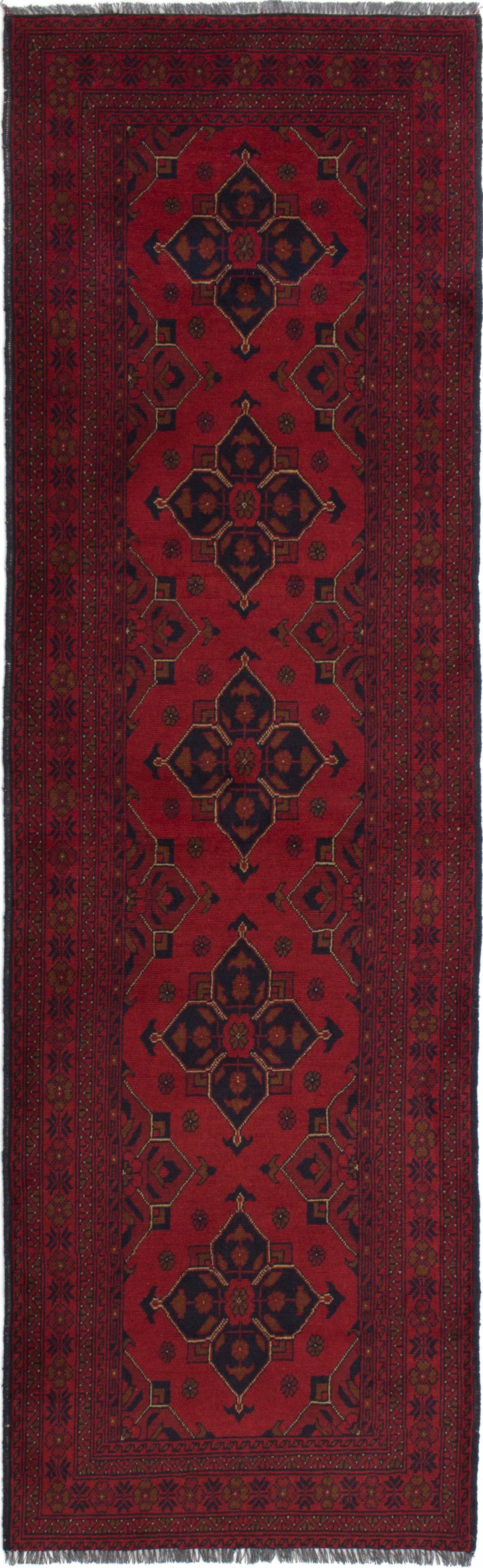 Hand-knotted Finest Khal Mohammadi Red Wool Rug 2'9" x 9'6"  Size: 2'9" x 9'6"  