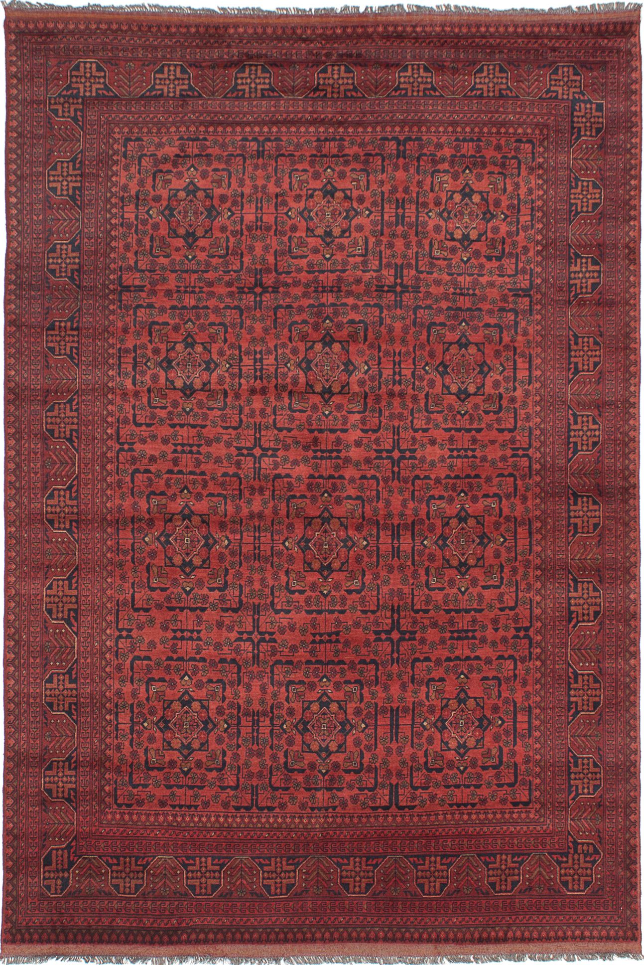 Hand-knotted Finest Khal Mohammadi Dark Copper Wool Rug 6'8" x 9'9" Size: 6'8" x 9'9"  