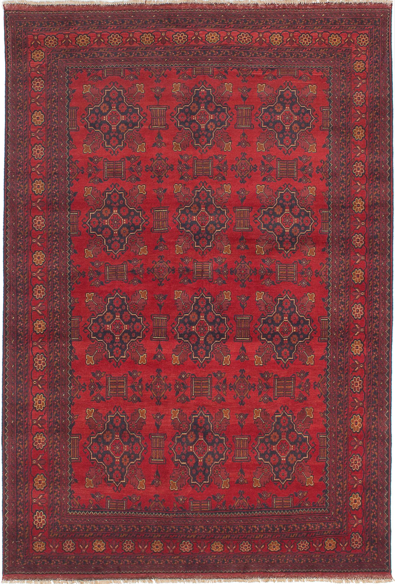 Hand-knotted Finest Khal Mohammadi Red Wool Rug 6'7" x 9'8"  Size: 6'7" x 9'8"  