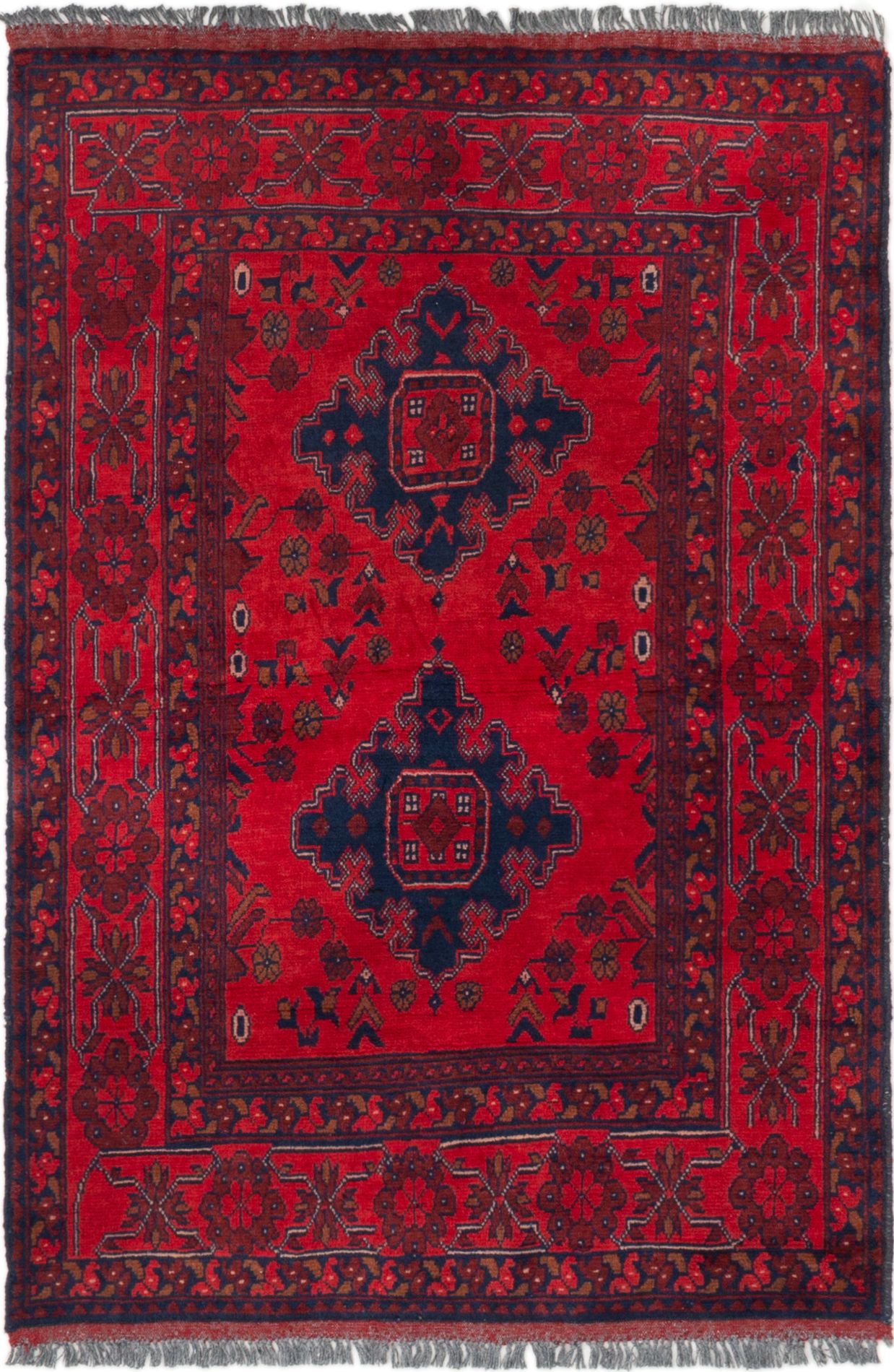 Hand-knotted Finest Khal Mohammadi Red Wool Rug 3'4" x 4'11" (20) Size: 3'4" x 4'11"  