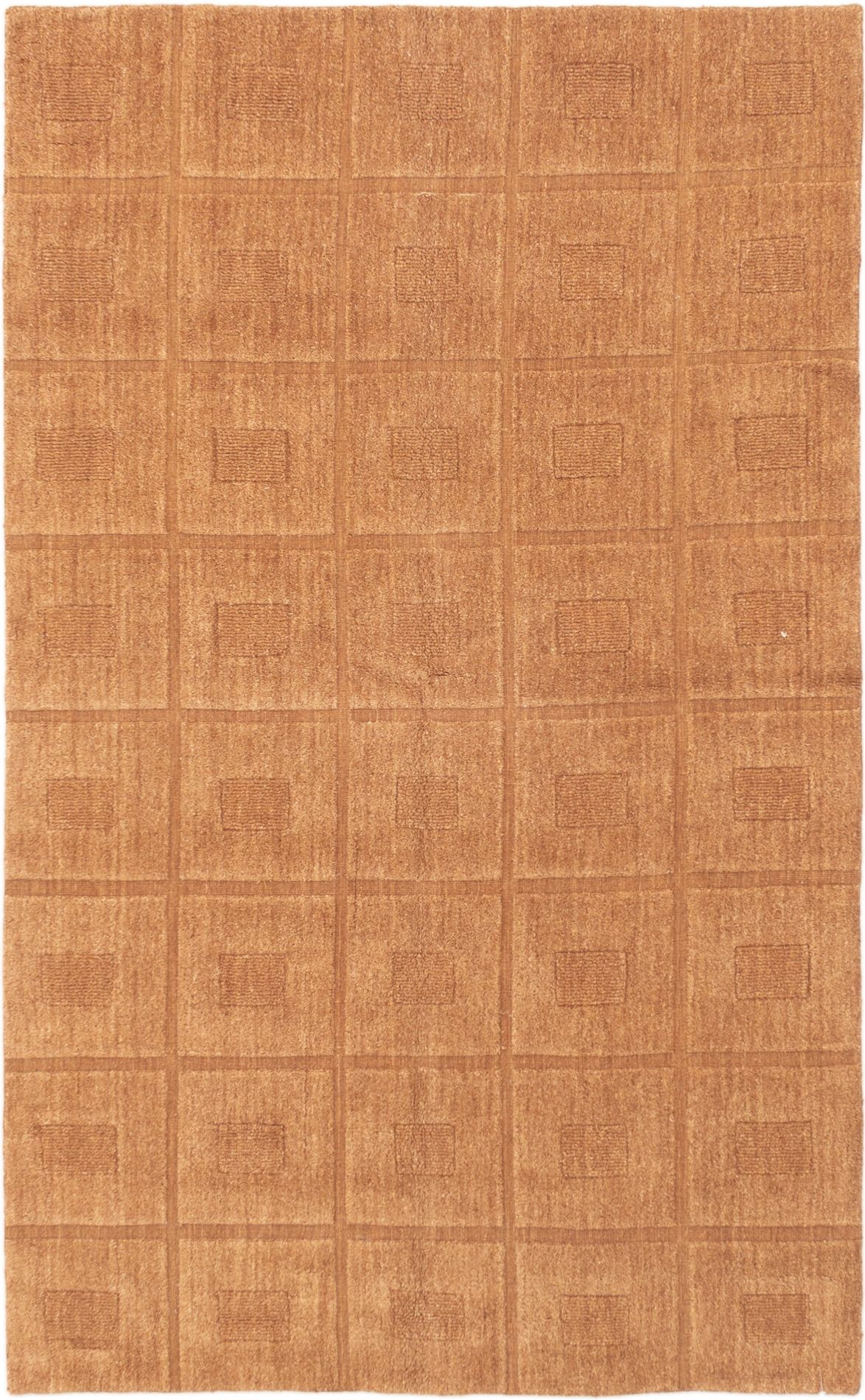 Hand-knotted Luribaft Gabbeh Riz Brown Wool Rug 5'0" x 8'0" Size: 5'0" x 8'0"  