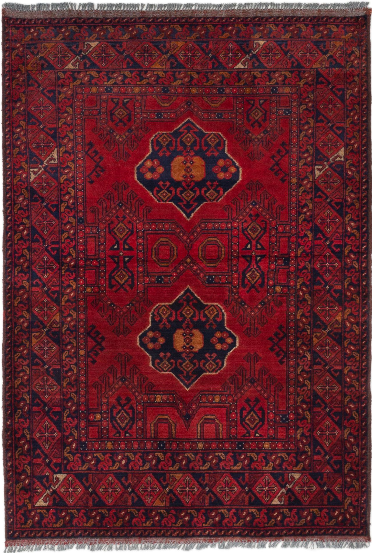 Hand-knotted Finest Khal Mohammadi Dark Red Wool Rug 3'5" x 4'11" Size: 3'5" x 4'11"  