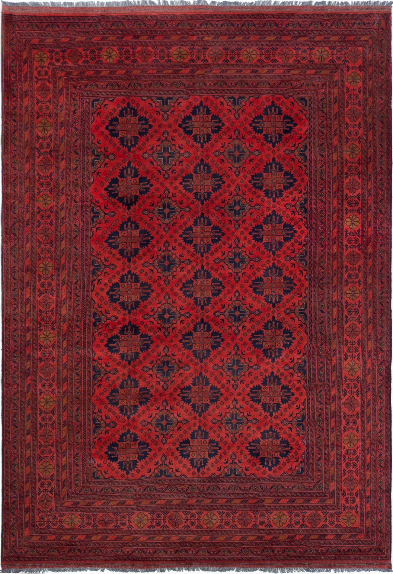 Hand-knotted Finest Khal Mohammadi Red Wool Rug 6'10" x 9'8" Size: 6'10" x 9'8"  