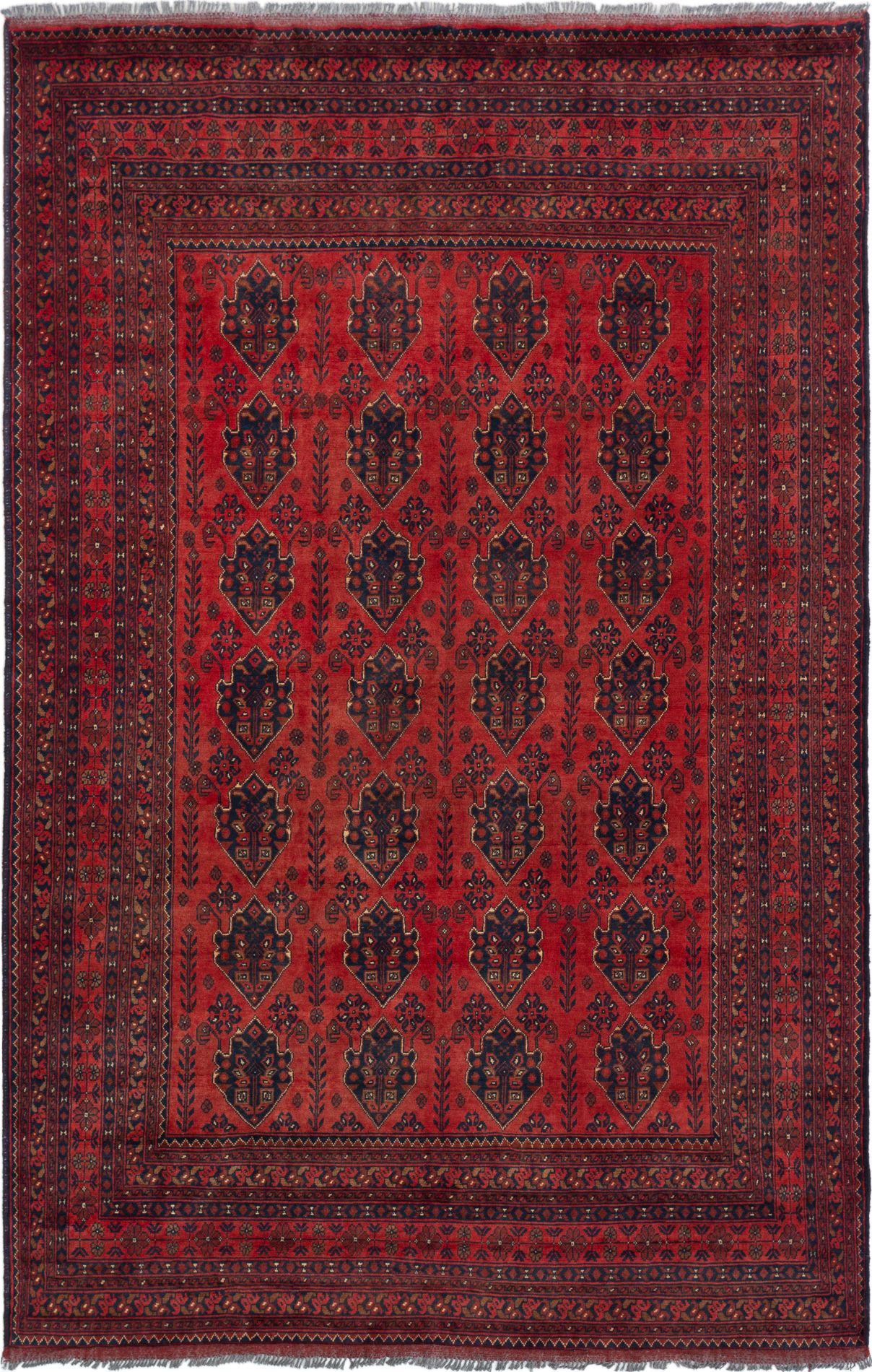 Hand-knotted Finest Khal Mohammadi Red Wool Rug 6'5" x 9'10" Size: 6'5" x 9'10"  
