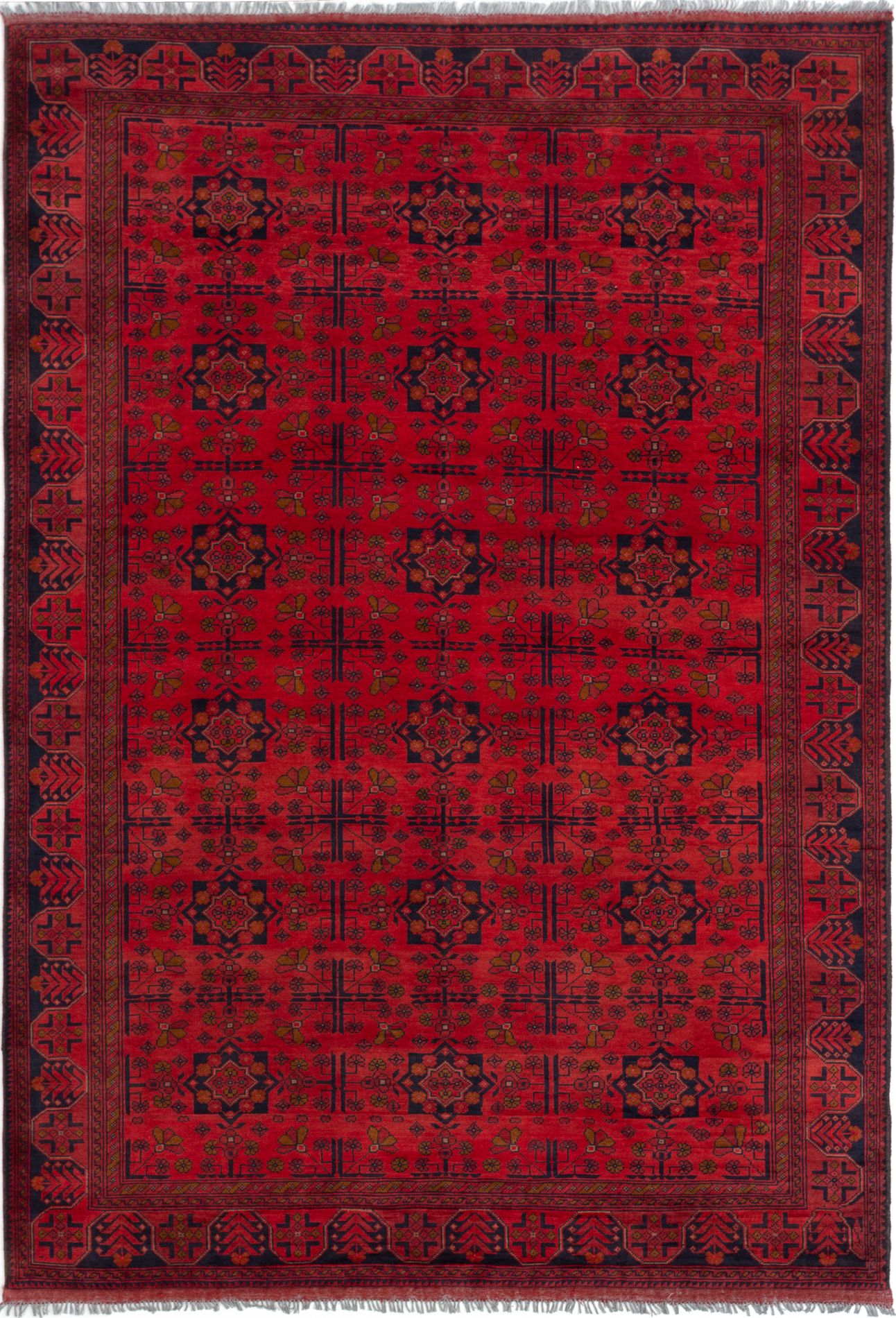 Hand-knotted Finest Khal Mohammadi Red Wool Rug 6'8" x 9'8"  Size: 6'8" x 9'8"  