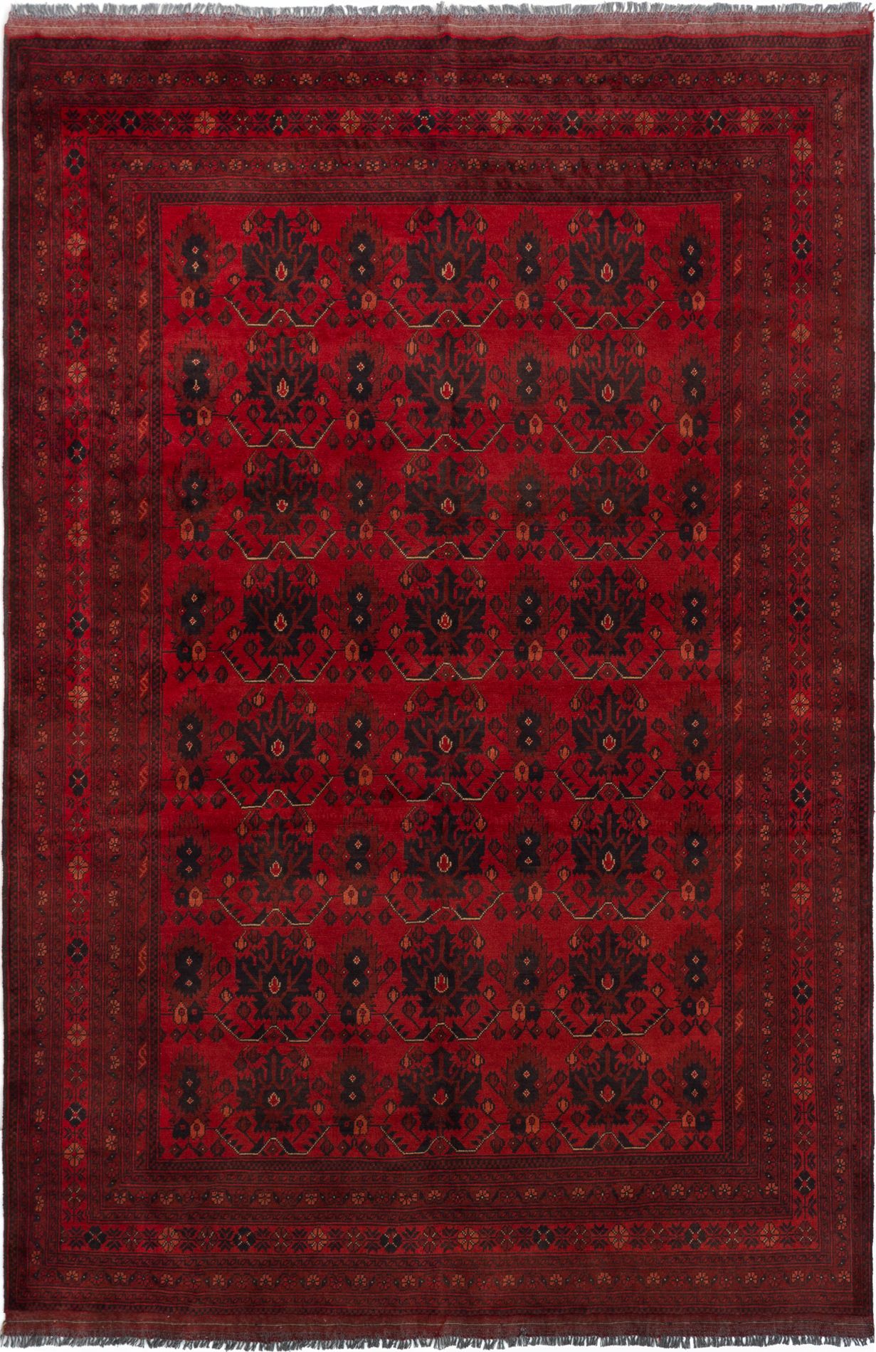 Hand-knotted Finest Khal Mohammadi Red Wool Rug 6'6" x 9'8"  Size: 6'6" x 9'8"  