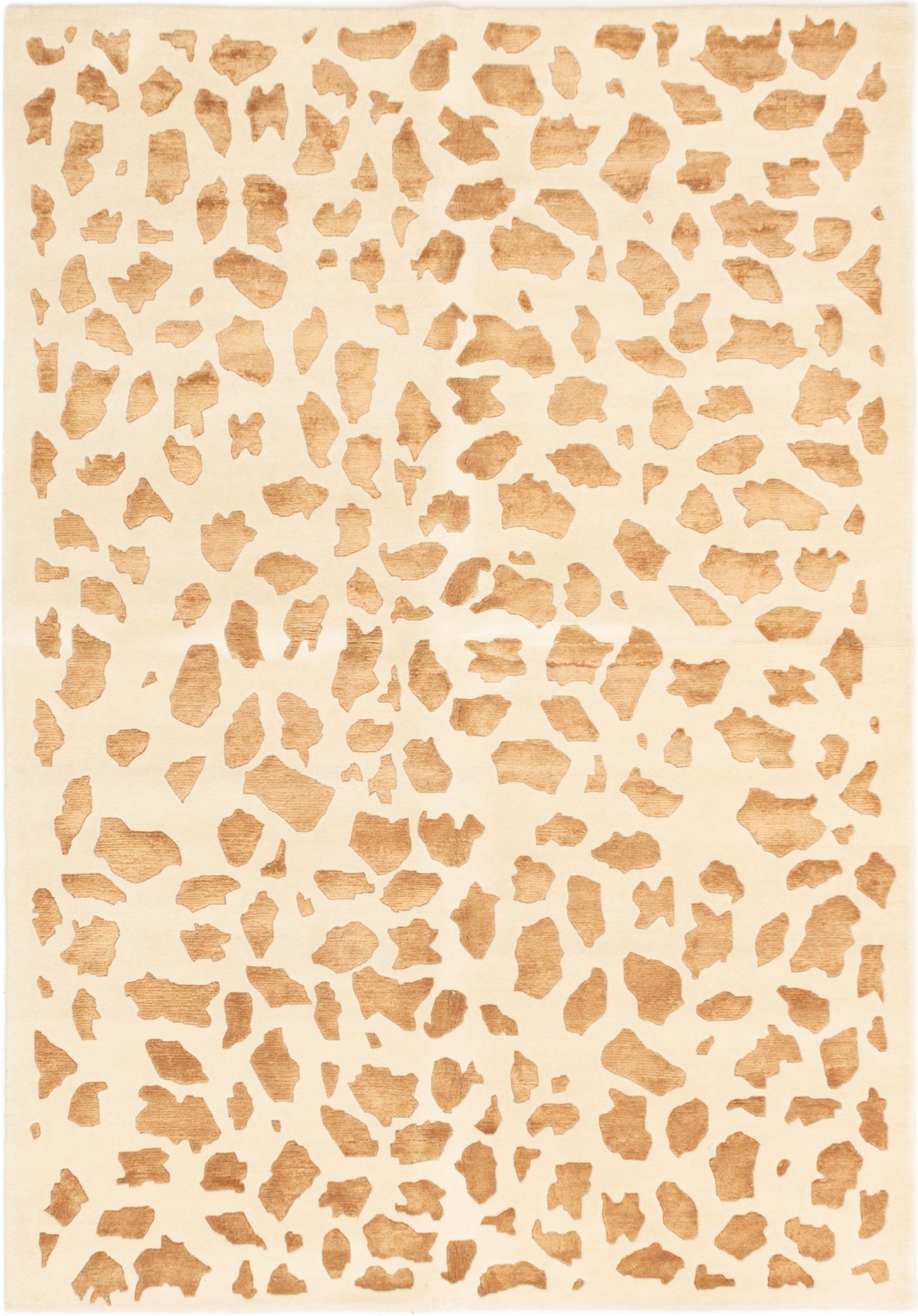 Hand-knotted Shangrila Cream  Rug 5'6" x 7'11" Size: 5'6" x 7'11"  