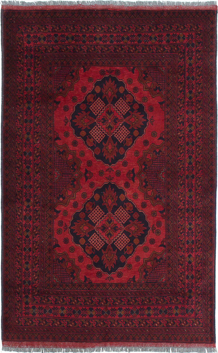 Hand-knotted Finest Khal Mohammadi Red Wool Rug 4'0" x 6'7"  Size: 4'0" x 6'7"  