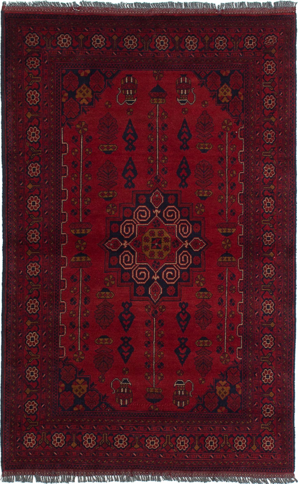 Hand-knotted Finest Khal Mohammadi Red Wool Rug 4'0" x 6'6"  Size: 4'0" x 6'6"  