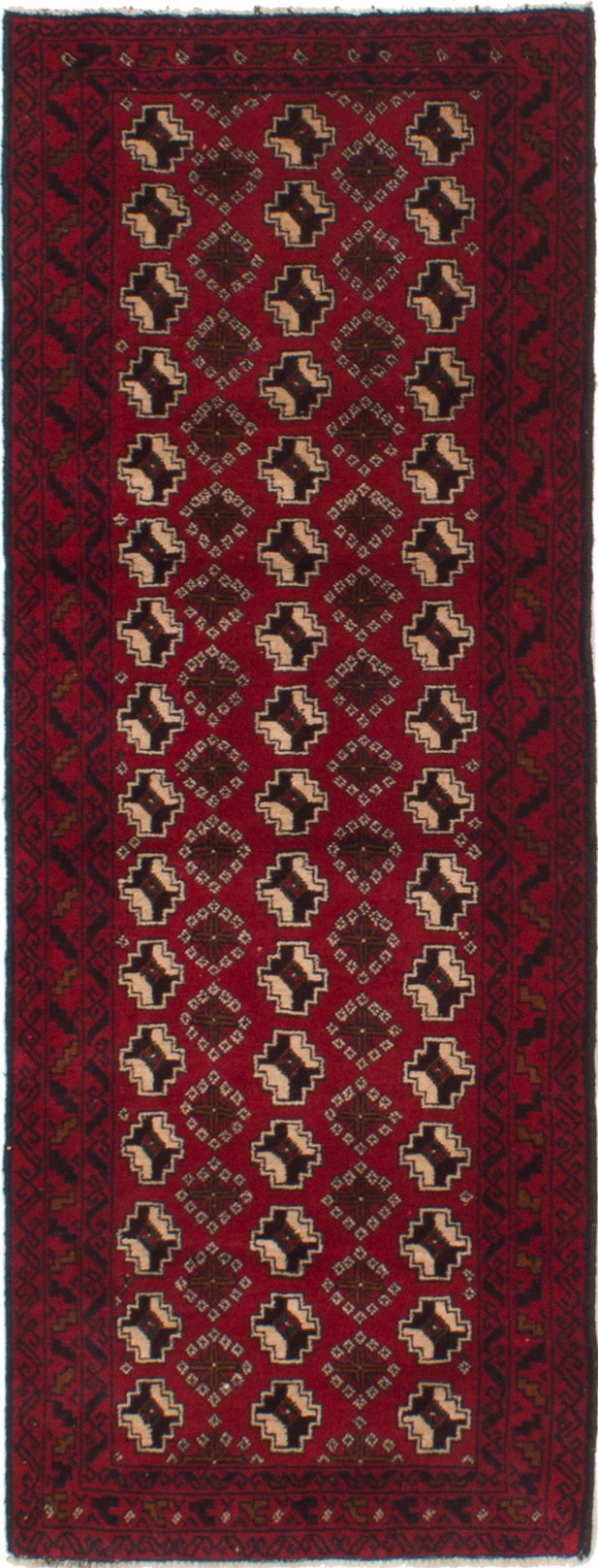 Hand-knotted Royal Baluch Red Wool Rug 2'5" x 6'5" Size: 2'5" x 6'5"  