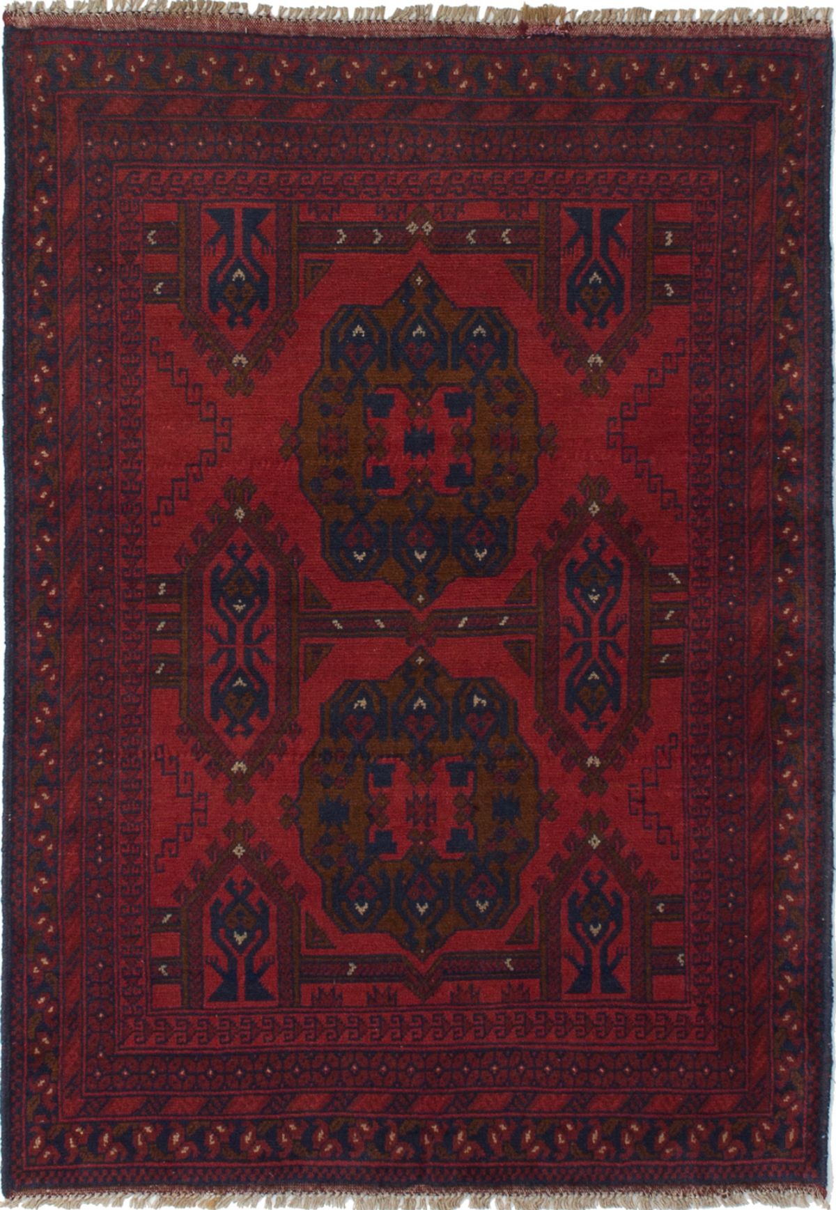 Hand-knotted Finest Khal Mohammadi Red Wool Rug 3'5" x 4'10" (26) Size: 3'5" x 4'10"  