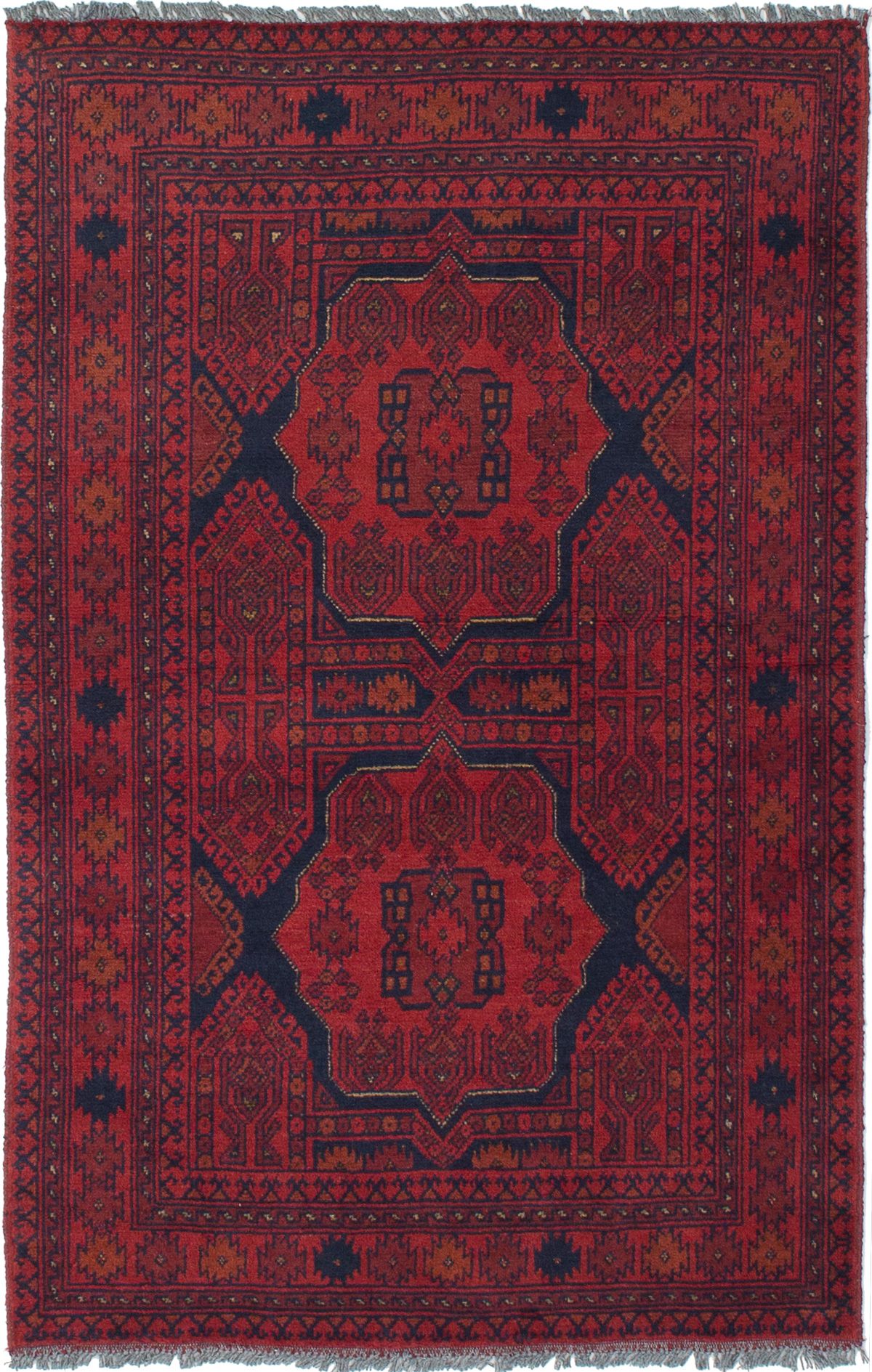 Hand-knotted Finest Khal Mohammadi Red Wool Rug 3'3" x 4'10" (25) Size: 3'3" x 4'10"  