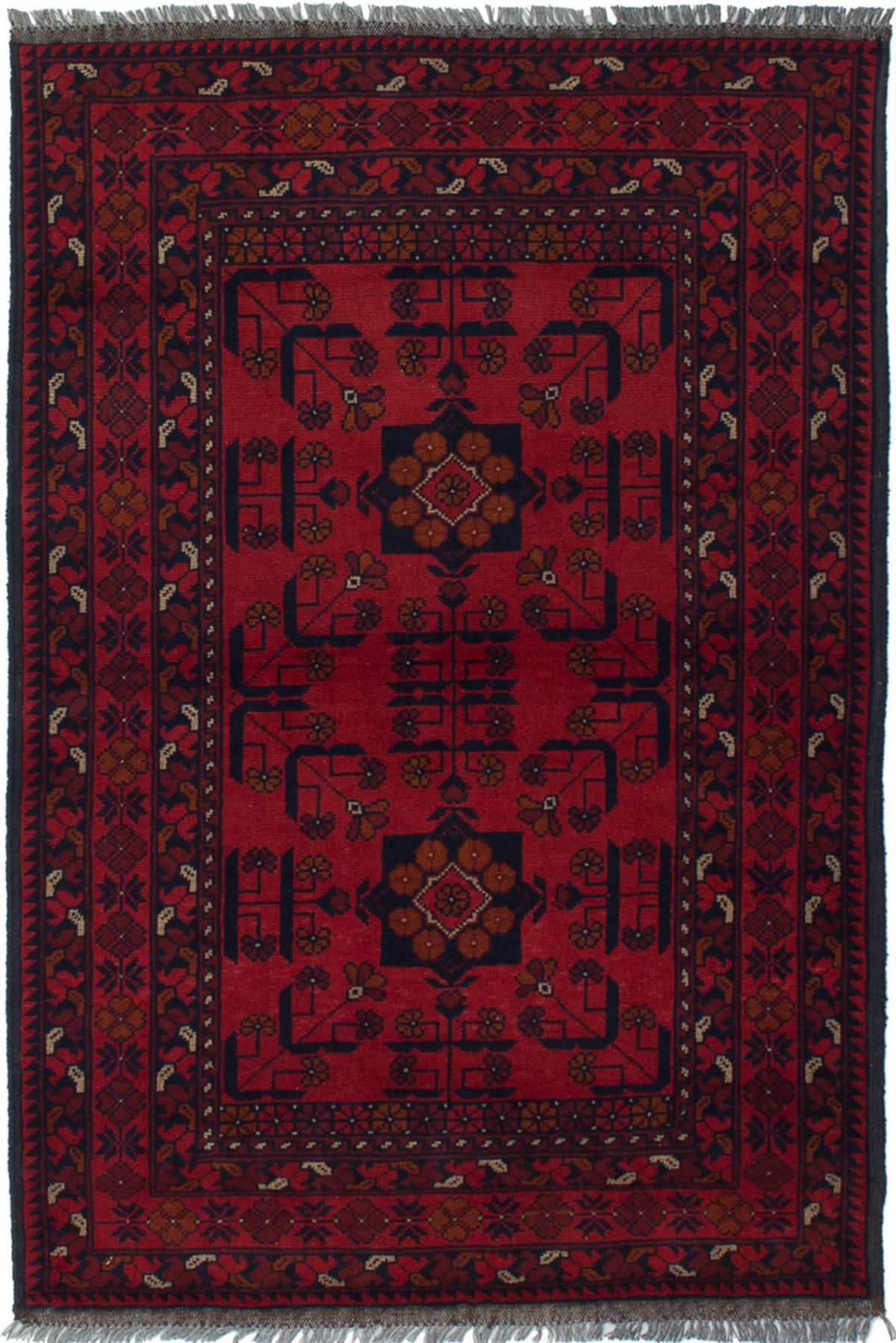 Hand-knotted Finest Khal Mohammadi Red Wool Rug 3'3" x 4'11" (32) Size: 3'3" x 4'11"  