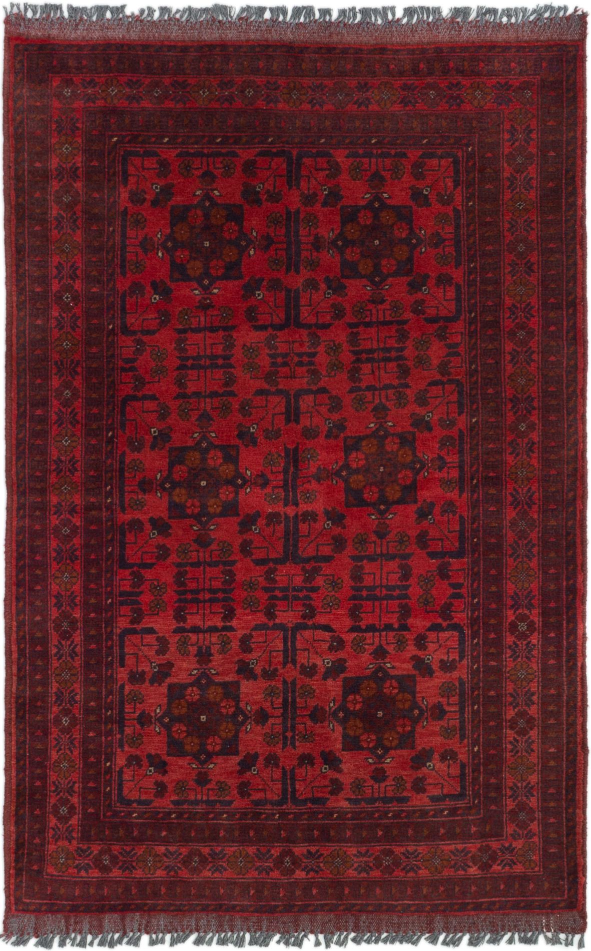 Hand-knotted Finest Khal Mohammadi Red Wool Rug 3'3" x 5'2"  Size: 3'3" x 5'2"  