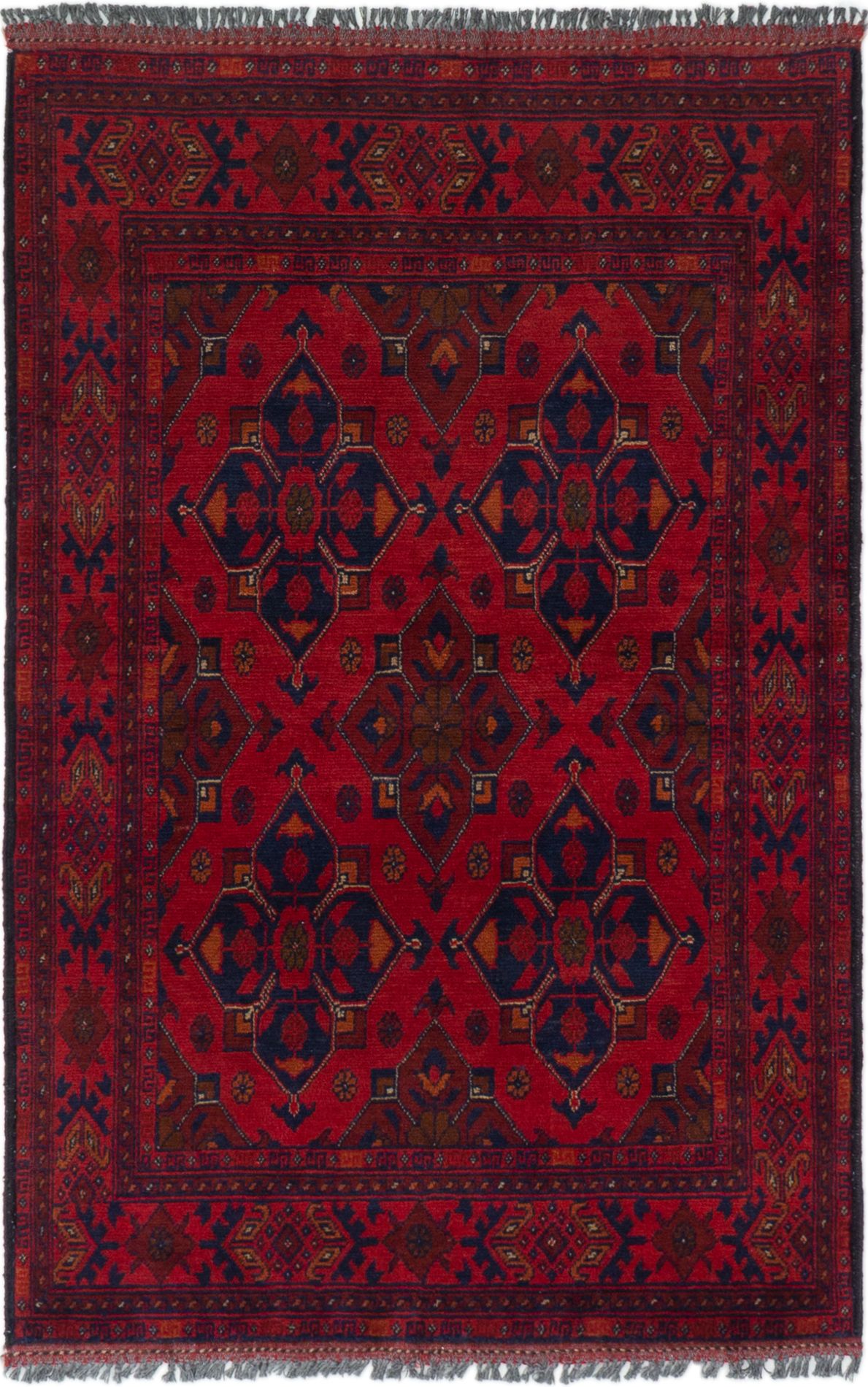 Hand-knotted Finest Khal Mohammadi Red Wool Rug 3'3" x 5'0" (24) Size: 3'3" x 5'0"  
