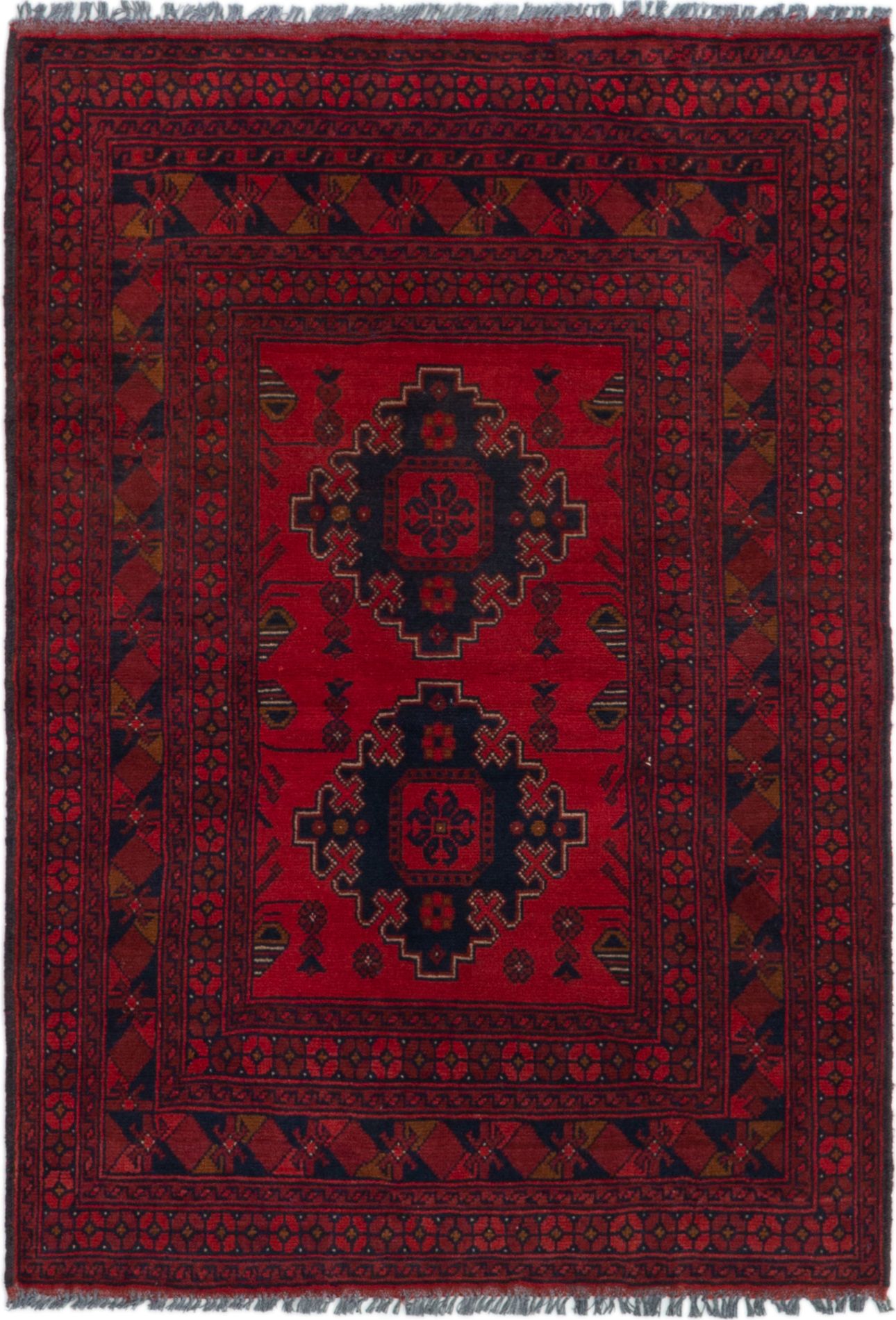 Hand-knotted Finest Khal Mohammadi Red Wool Rug 3'4" x 4'10" (35) Size: 3'4" x 4'10"  