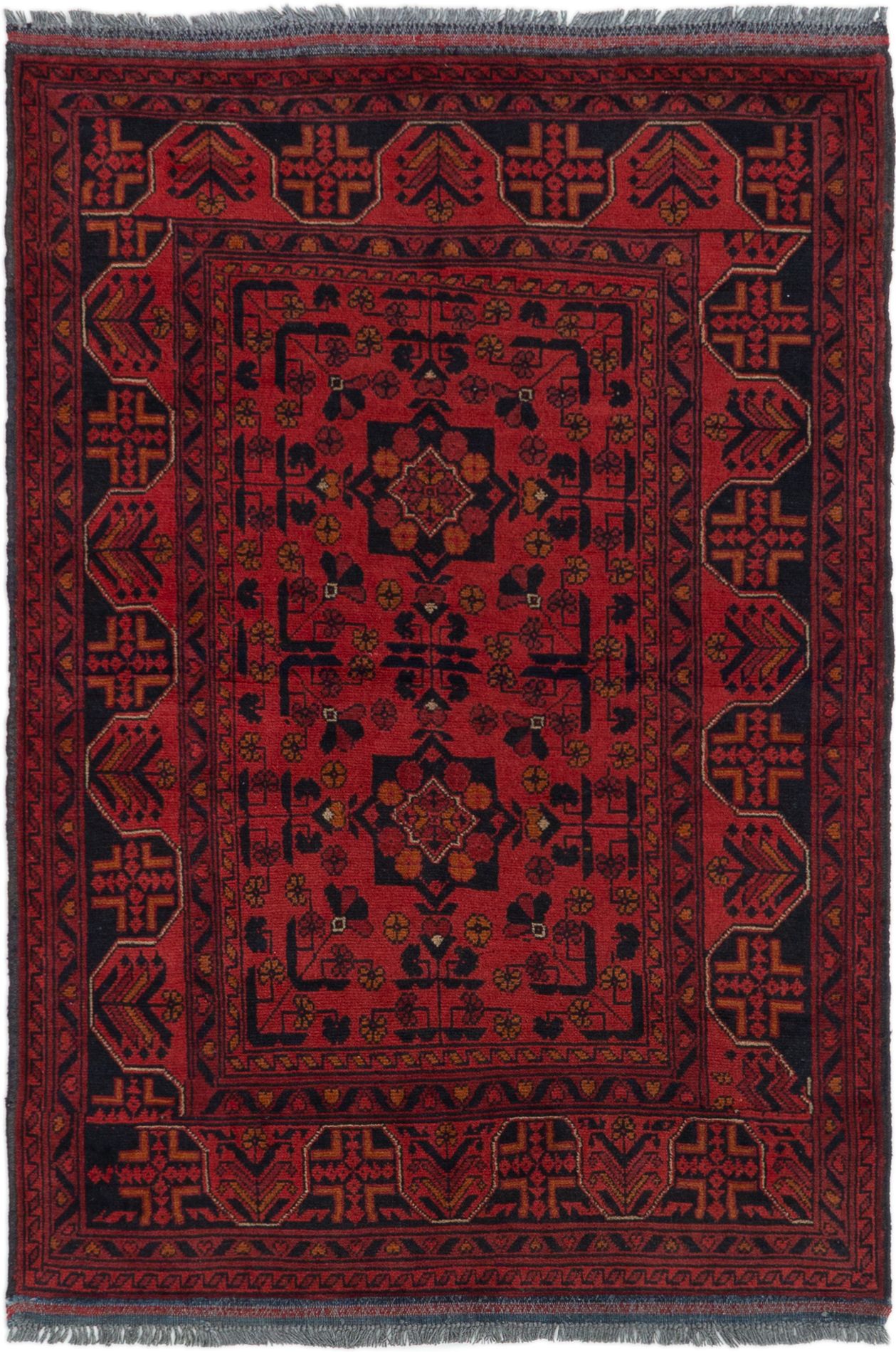 Hand-knotted Finest Khal Mohammadi Dark Copper Wool Rug 3'4" x 4'11"  Size: 3'4" x 4'11"  
