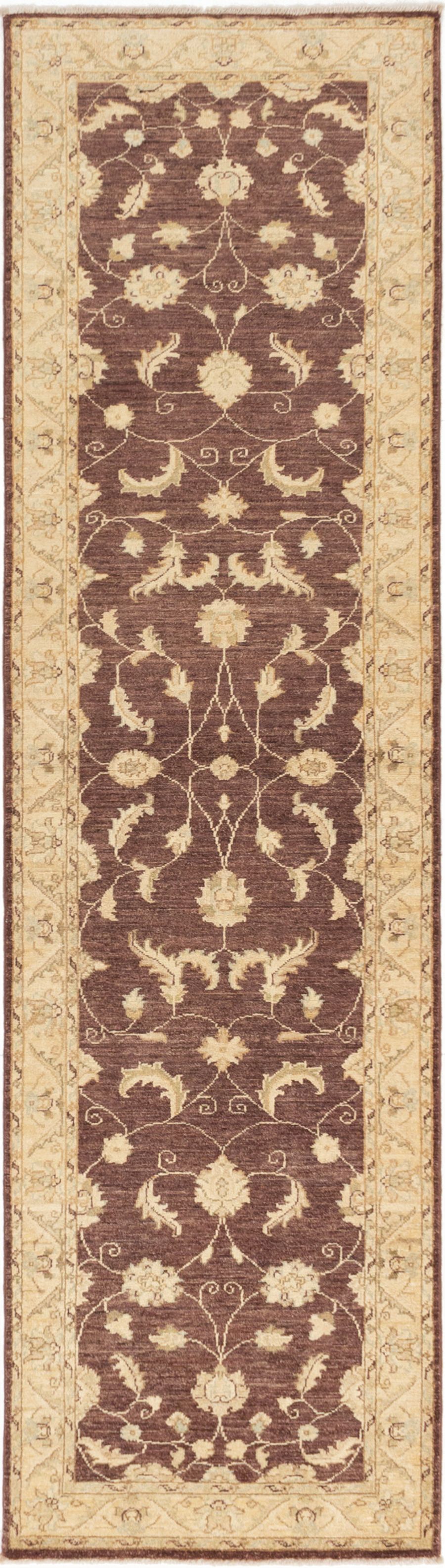 Hand-knotted Chobi Finest Dark Brown Wool Rug 2'9" x 9'8" Size: 2'9" x 9'8"  
