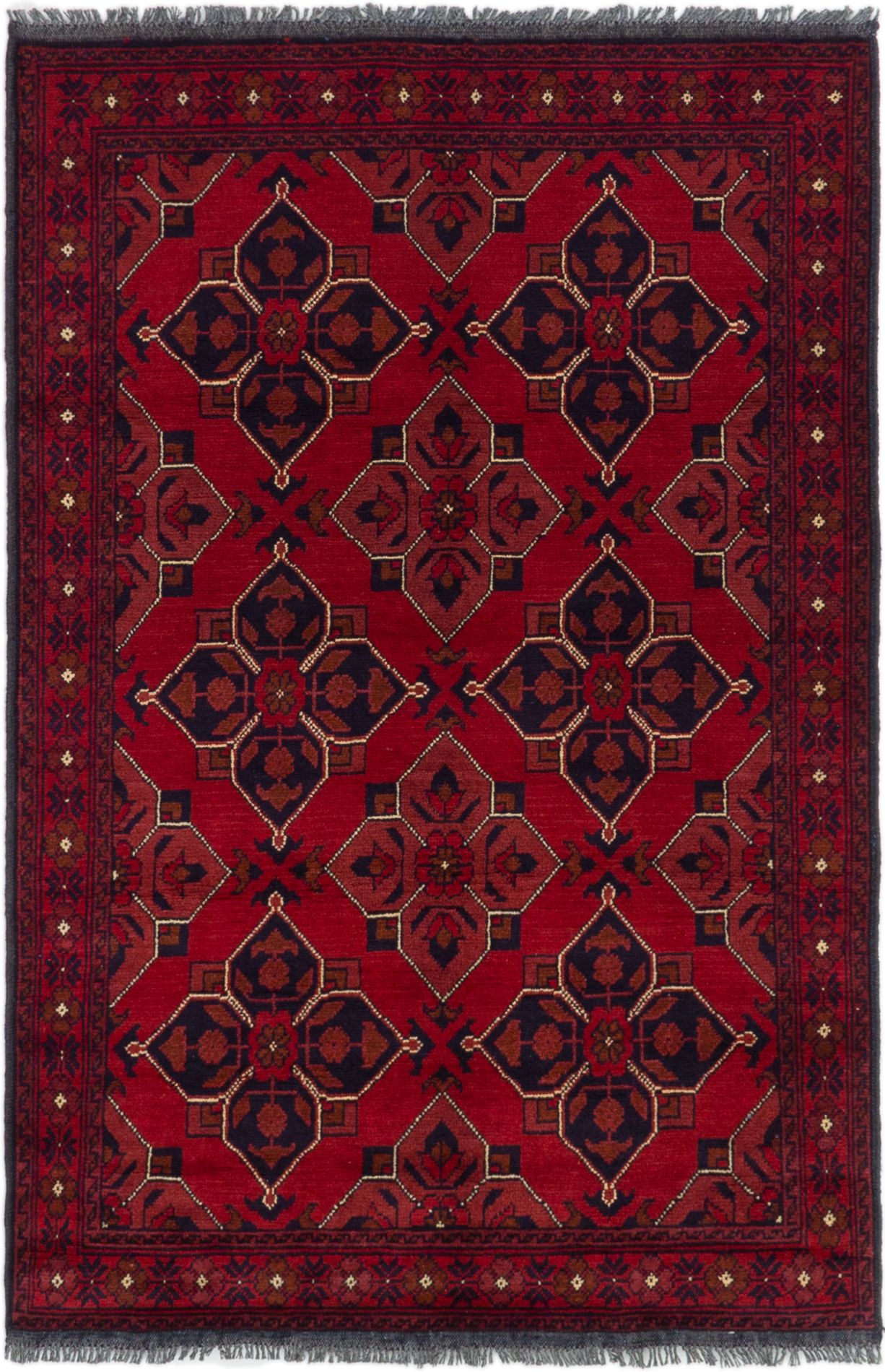 Hand-knotted Finest Khal Mohammadi Red Wool Rug 3'3" x 4'11" (37) Size: 3'3" x 4'11"  