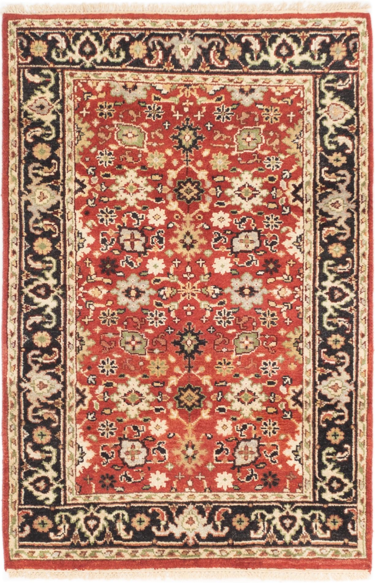 Hand-knotted Serapi Heritage Red Wool Rug 4'0" x 6'0" (26) Size: 4'0" x 6'0"  