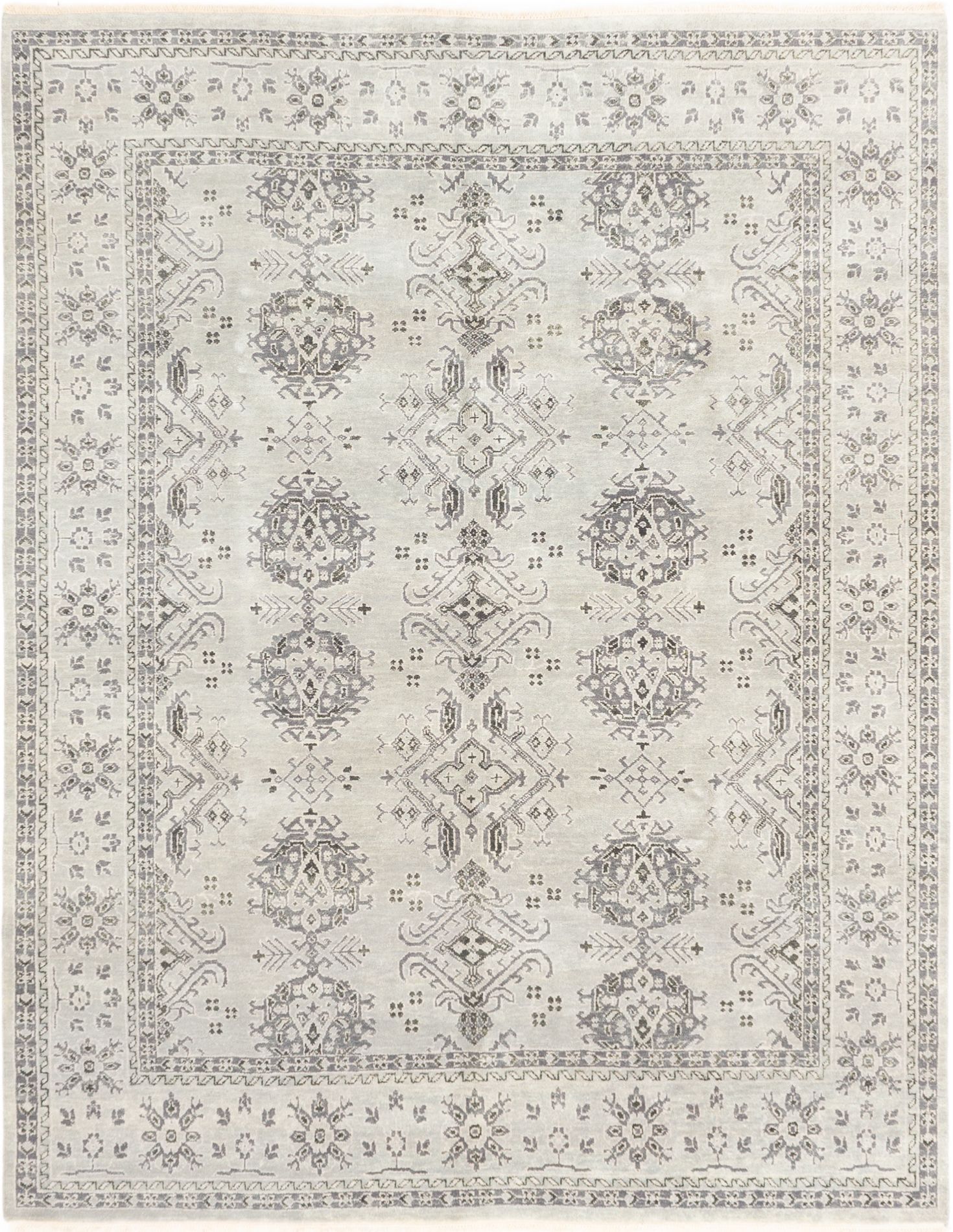 Hand-knotted Shalimar Light Grey Wool Rug 8'0" x 10'0" Size: 8'0" x 10'0"  