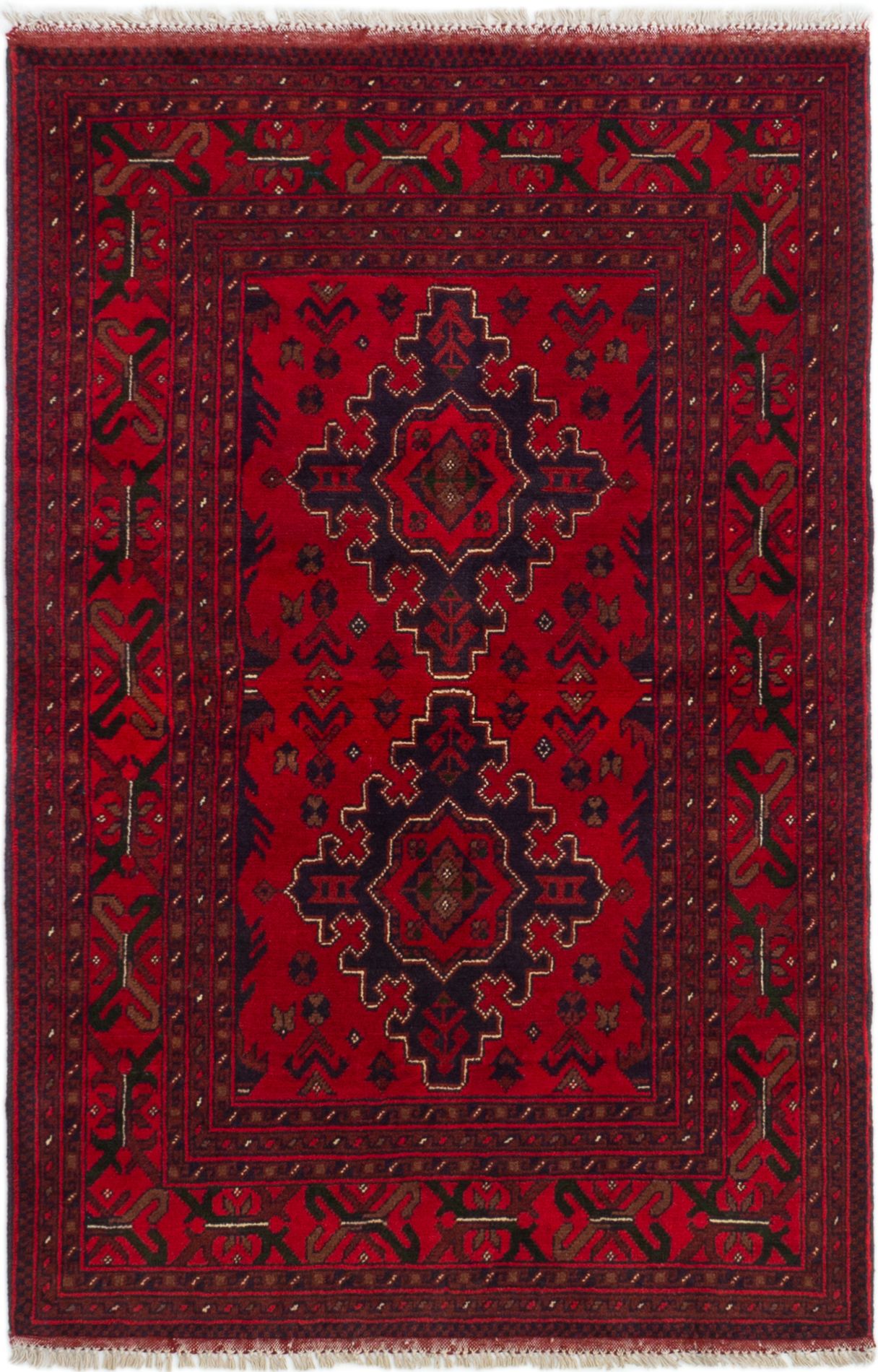 Hand-knotted Finest Khal Mohammadi Red Wool Rug 3'1" x 4'10"  Size: 3'1" x 4'10"  
