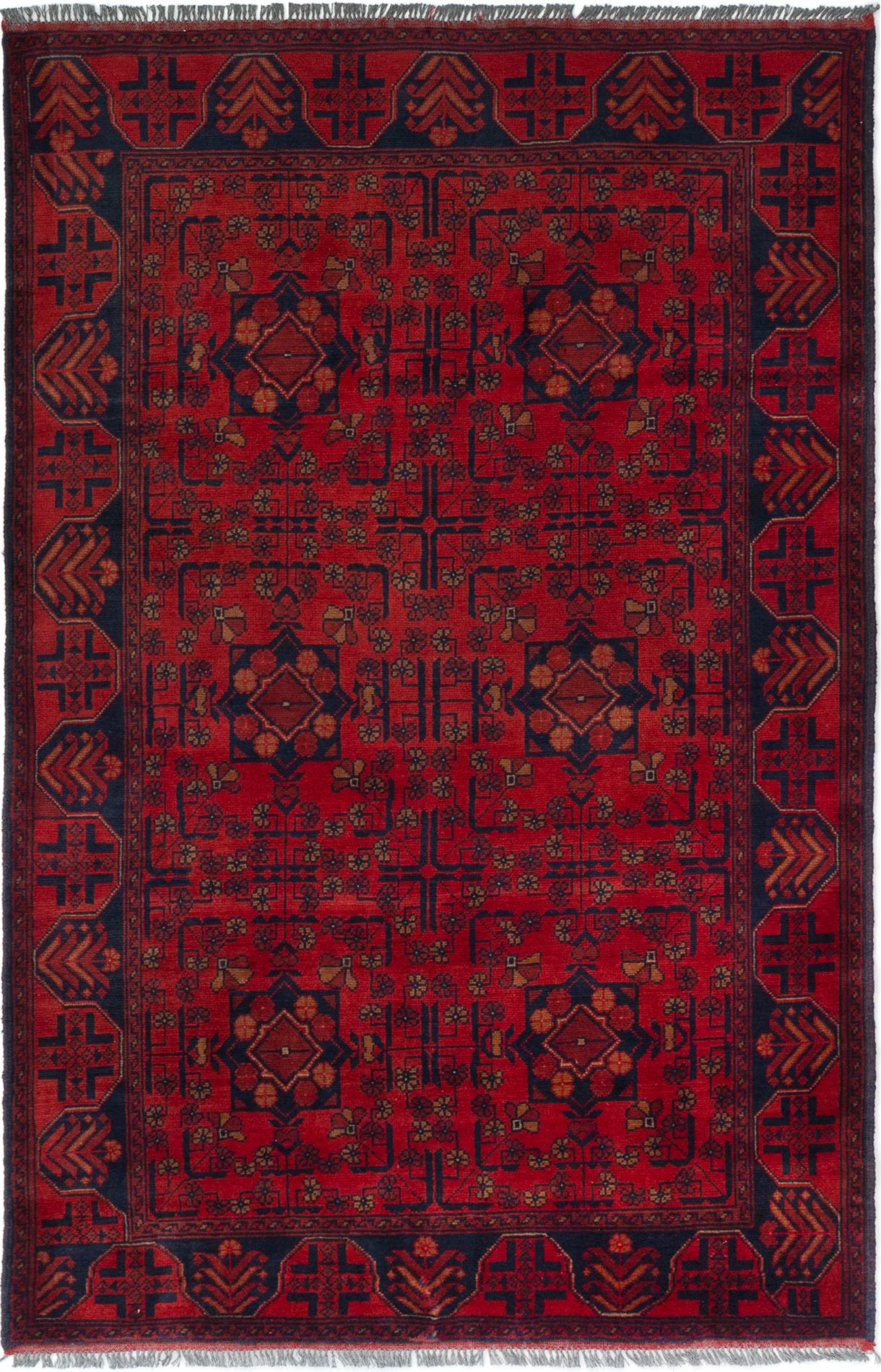 Hand-knotted Finest Khal Mohammadi Red Wool Rug 4'0" x 6'5"  Size: 4'0" x 6'5"  