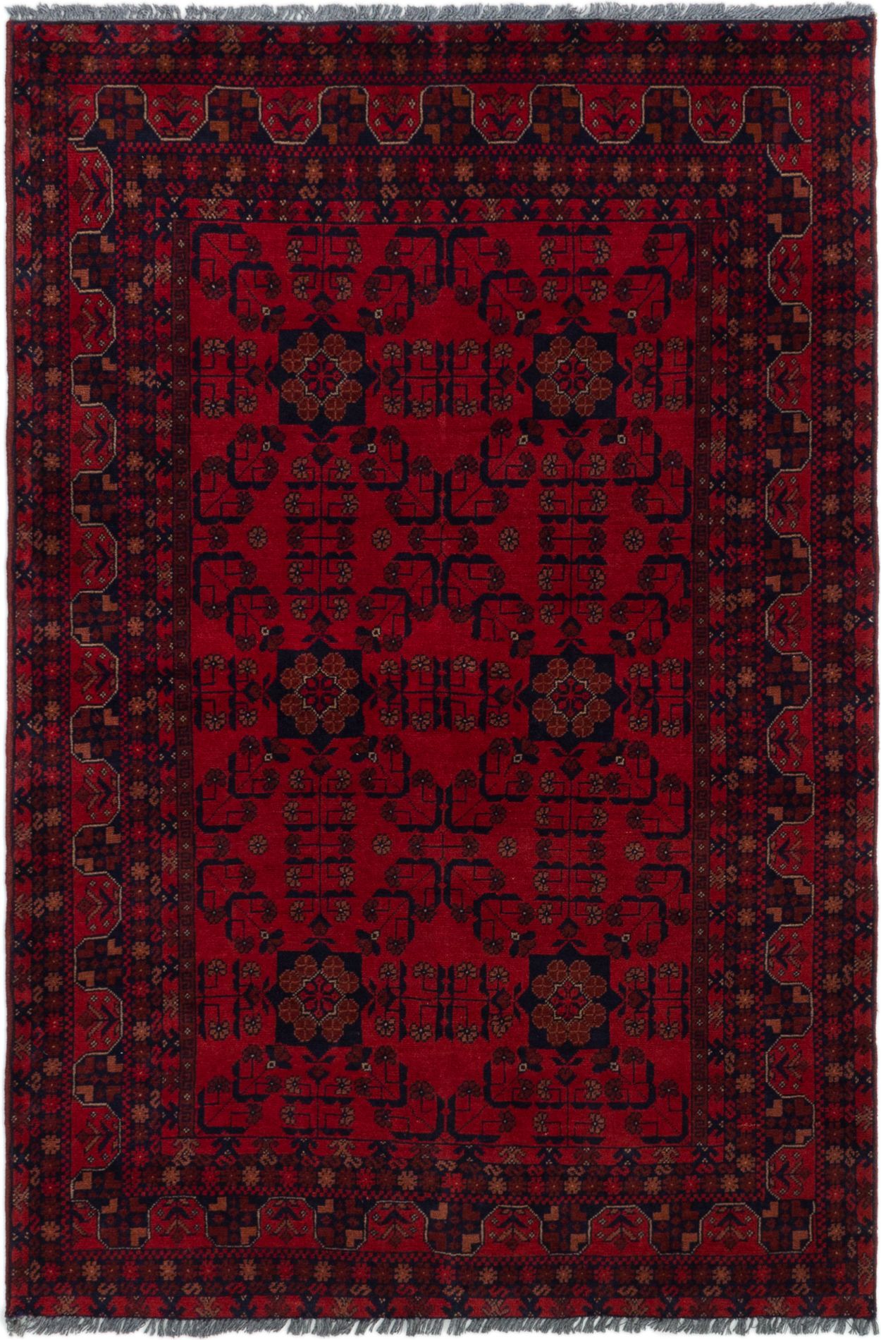 Hand-knotted Finest Khal Mohammadi Red Wool Rug 4'0" x 6'3"  Size: 4'0" x 6'3"  