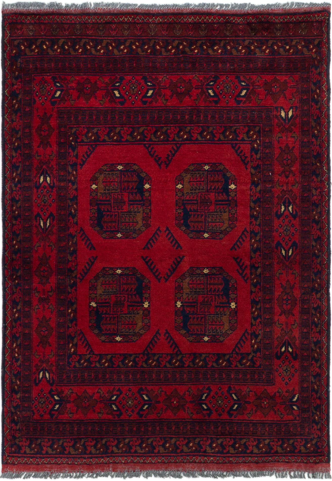 Hand-knotted Finest Khal Mohammadi Red Wool Rug 3'4" x 4'8"  Size: 3'4" x 4'8"  