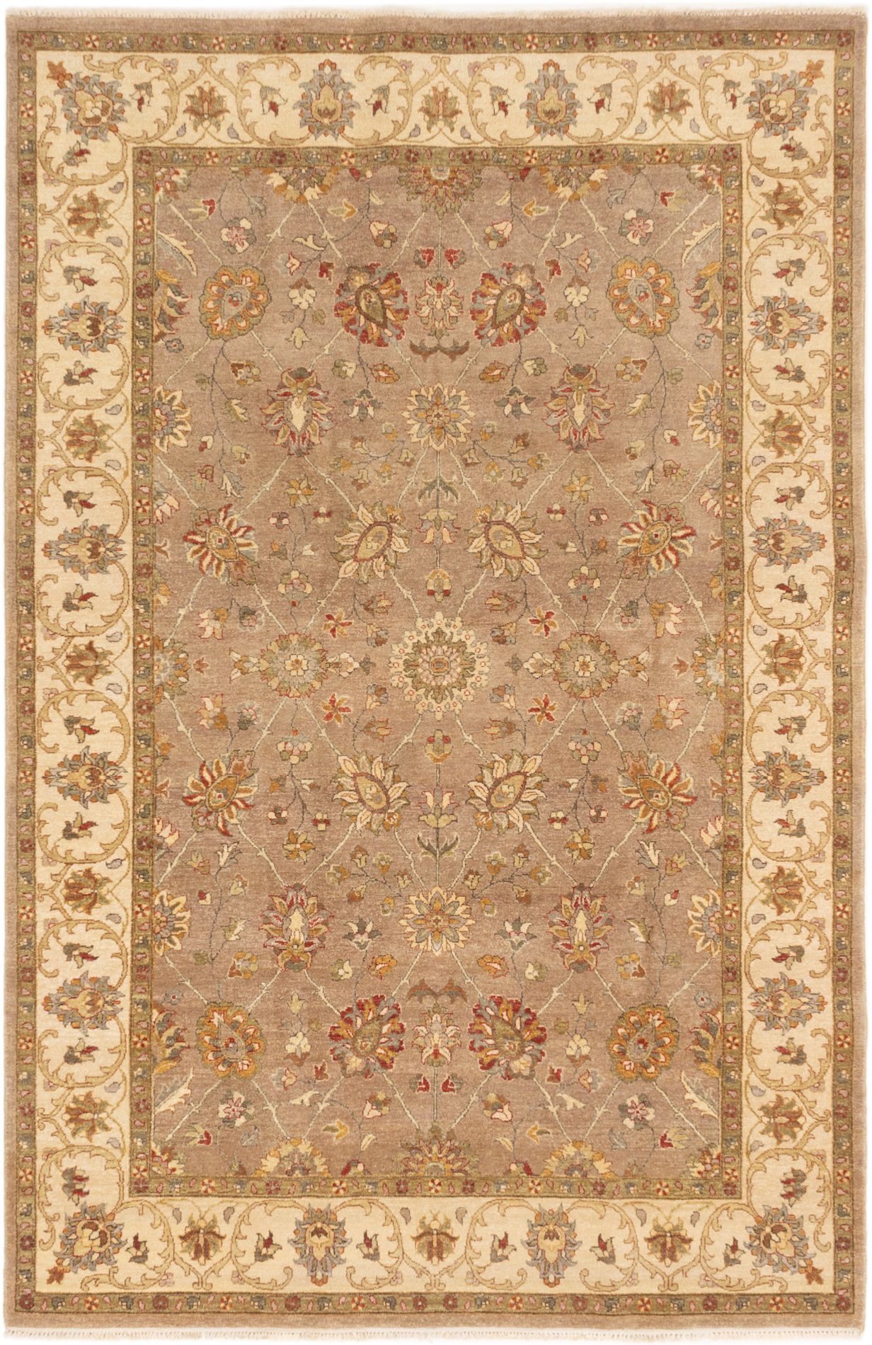 Hand-knotted Chobi Twisted Brown Wool Rug 6'5" x 9'10" Size: 6'5" x 9'10"  