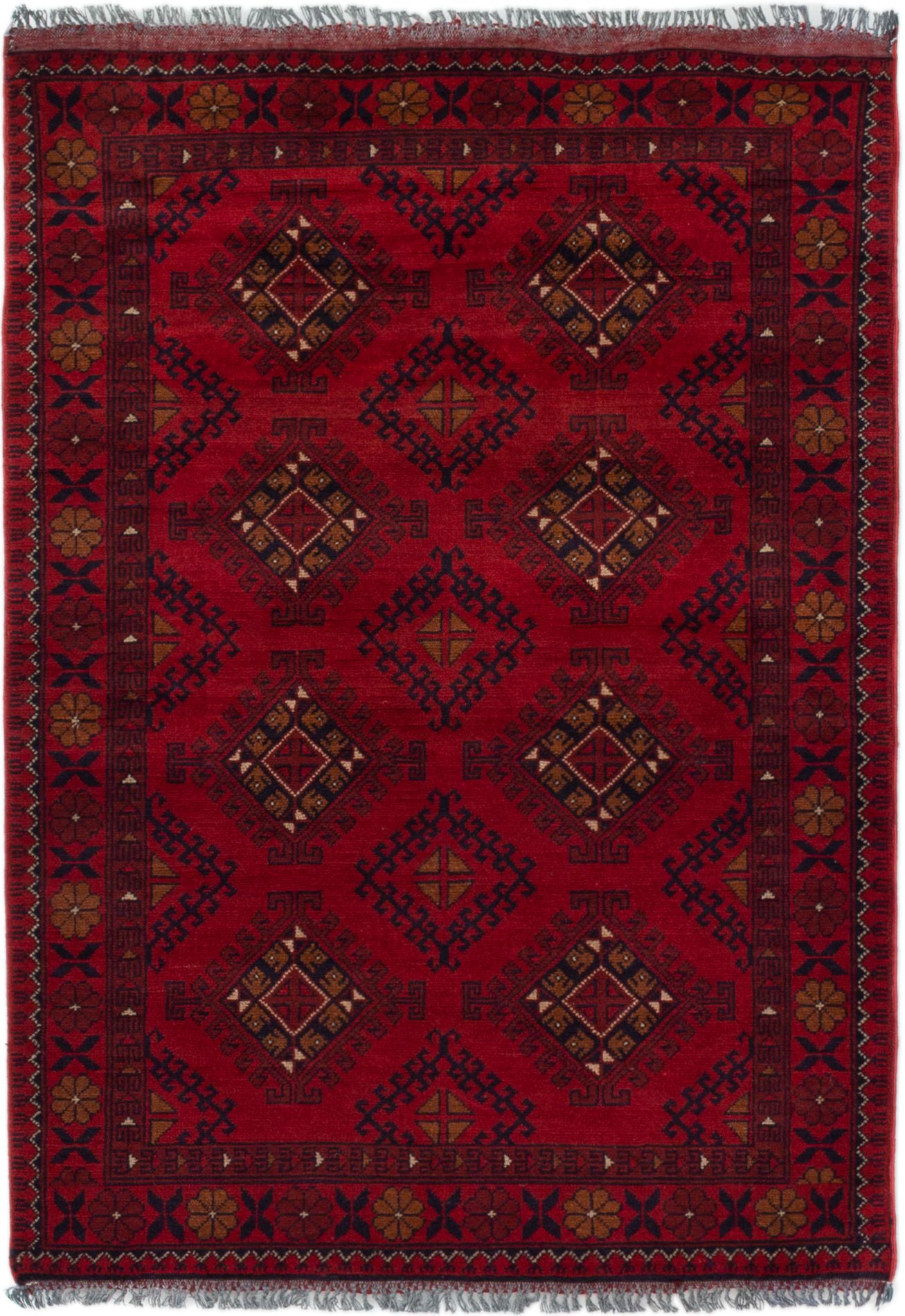 Hand-knotted Finest Khal Mohammadi Red Wool Rug 3'5" x 4'10" (30) Size: 3'5" x 4'10"  